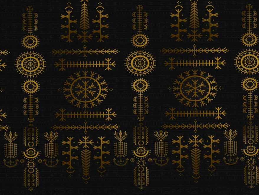 Spaces India Gond Ornate Dark Brown 100% Cotton King Size Bedsheet - Rangana by Spaces - view 7