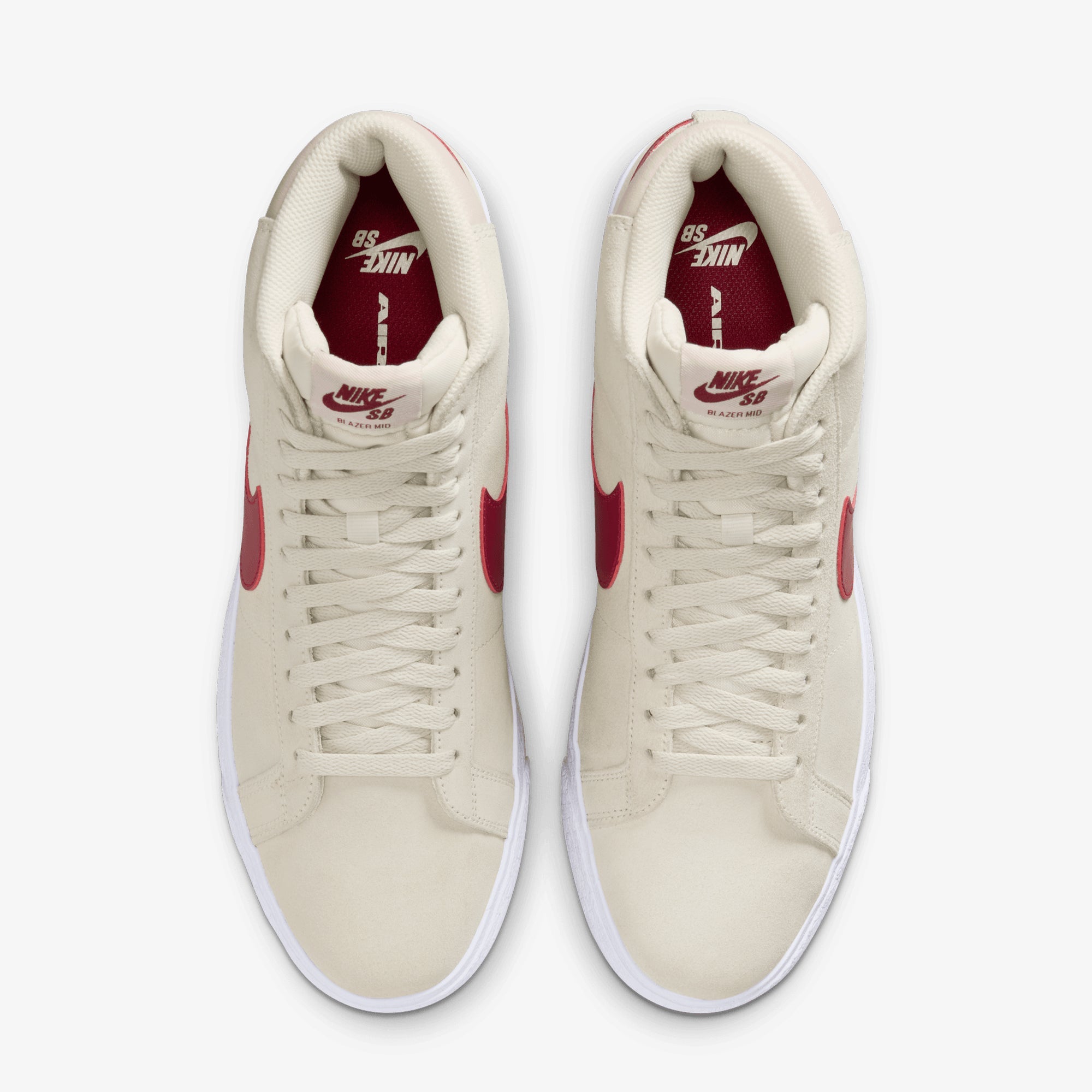 Nike | SB ZOOM BLAZER MID { PALE IVORY/NOBLE RED-SILT RED-WHITE - view 2
