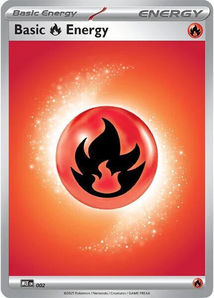 Pokémon Basic Fire Energy - 002 - Common [mee-002] [Non-Holo]