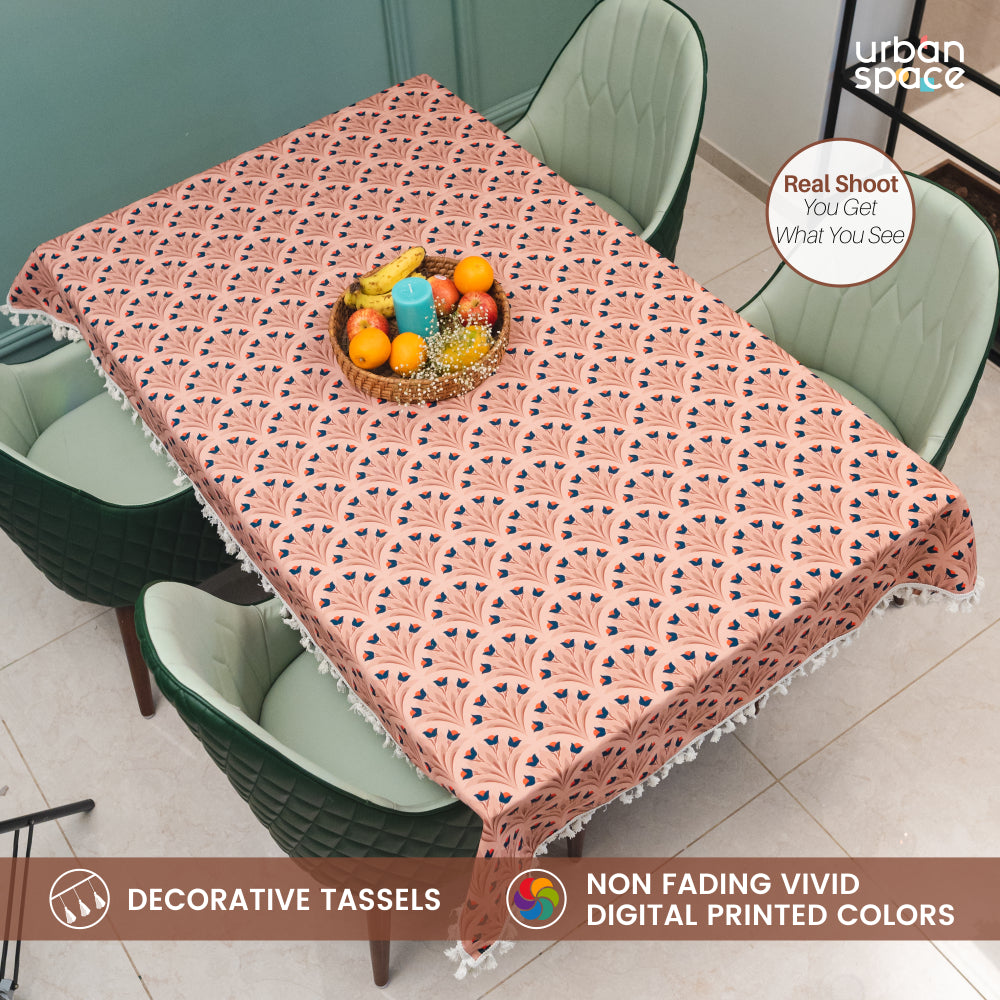 Urban Space Home Furnishing Sicilia : Anti Skid & Water resistant Linen textured Premium table cover for dining table - Chocolate Bouquet - view 3