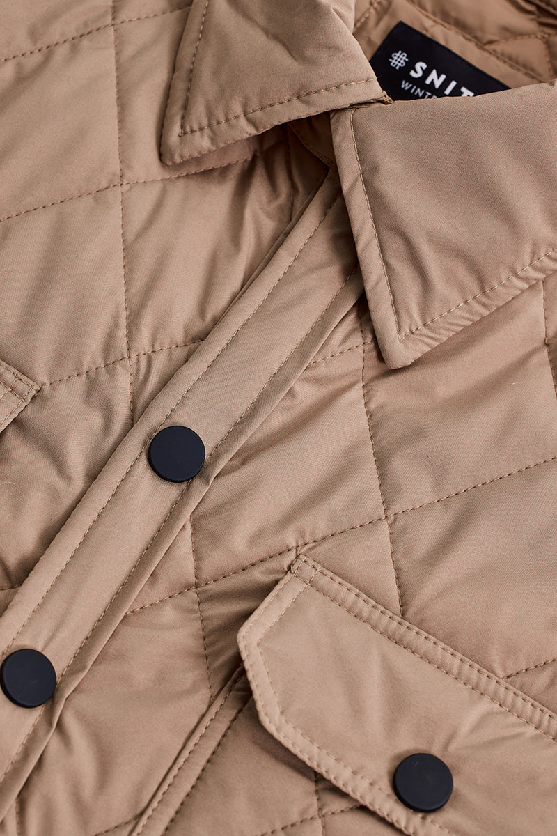 SNITCH Beige Double Pocket Relaxed Fit Jacket - view 2