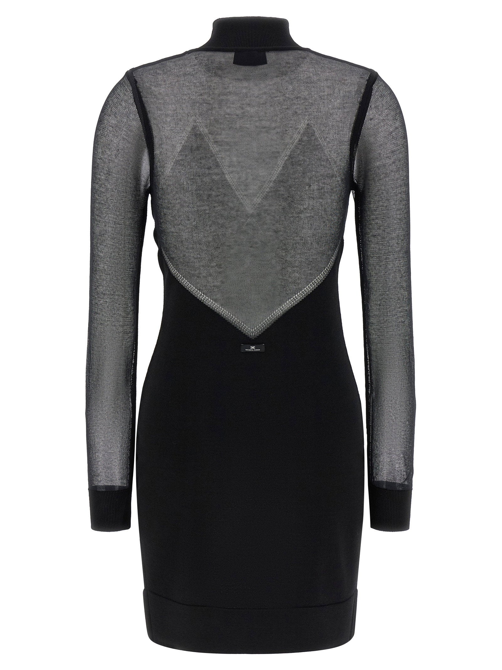 Elisabetta Franchi Dress With Transparencies – 59% vi, 33% pa, 8% co - view 2