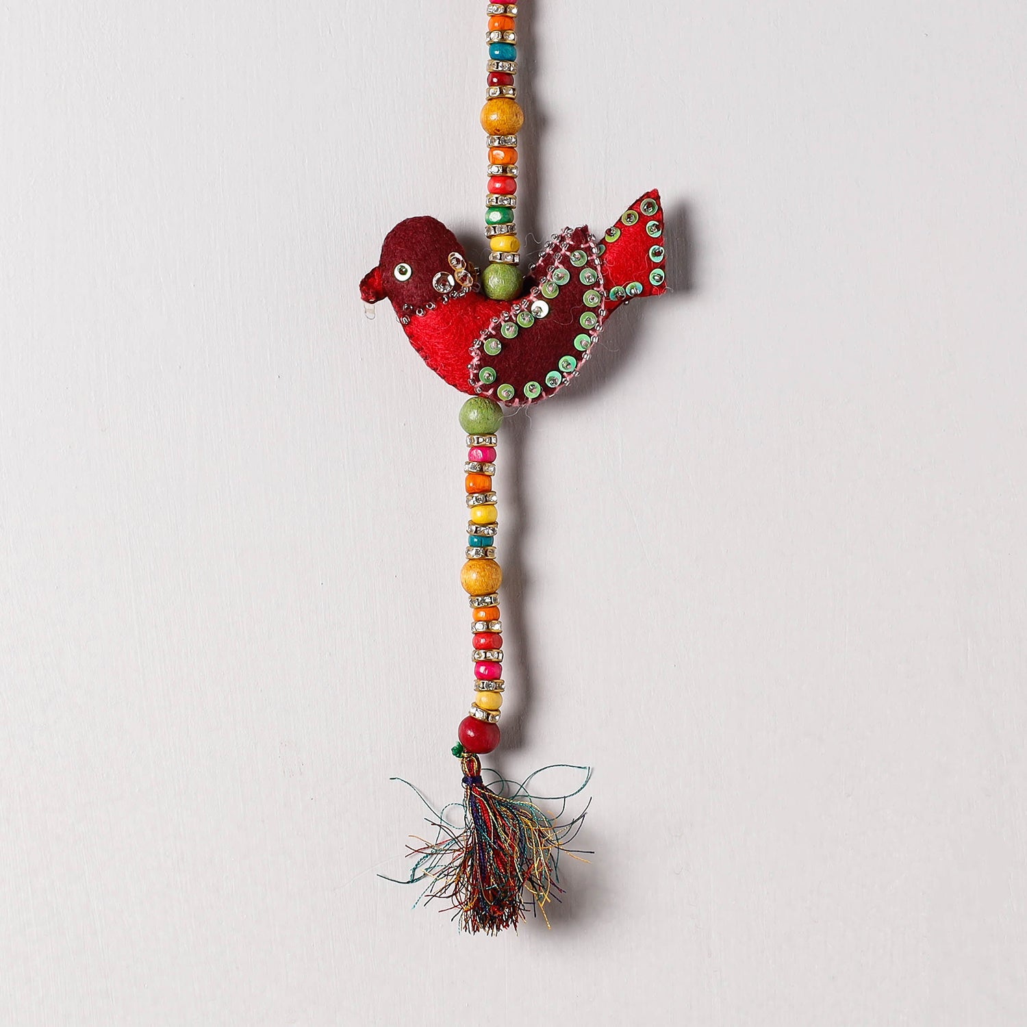 WITH LOVE BY KANIKA Bird - Handmade Felt & Beadwork Wall Hanging - view 2