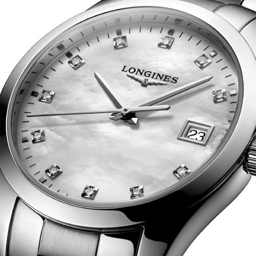Longines Conquest Classic White Mother-Of-Pearl Dial Women 34mm - view 2