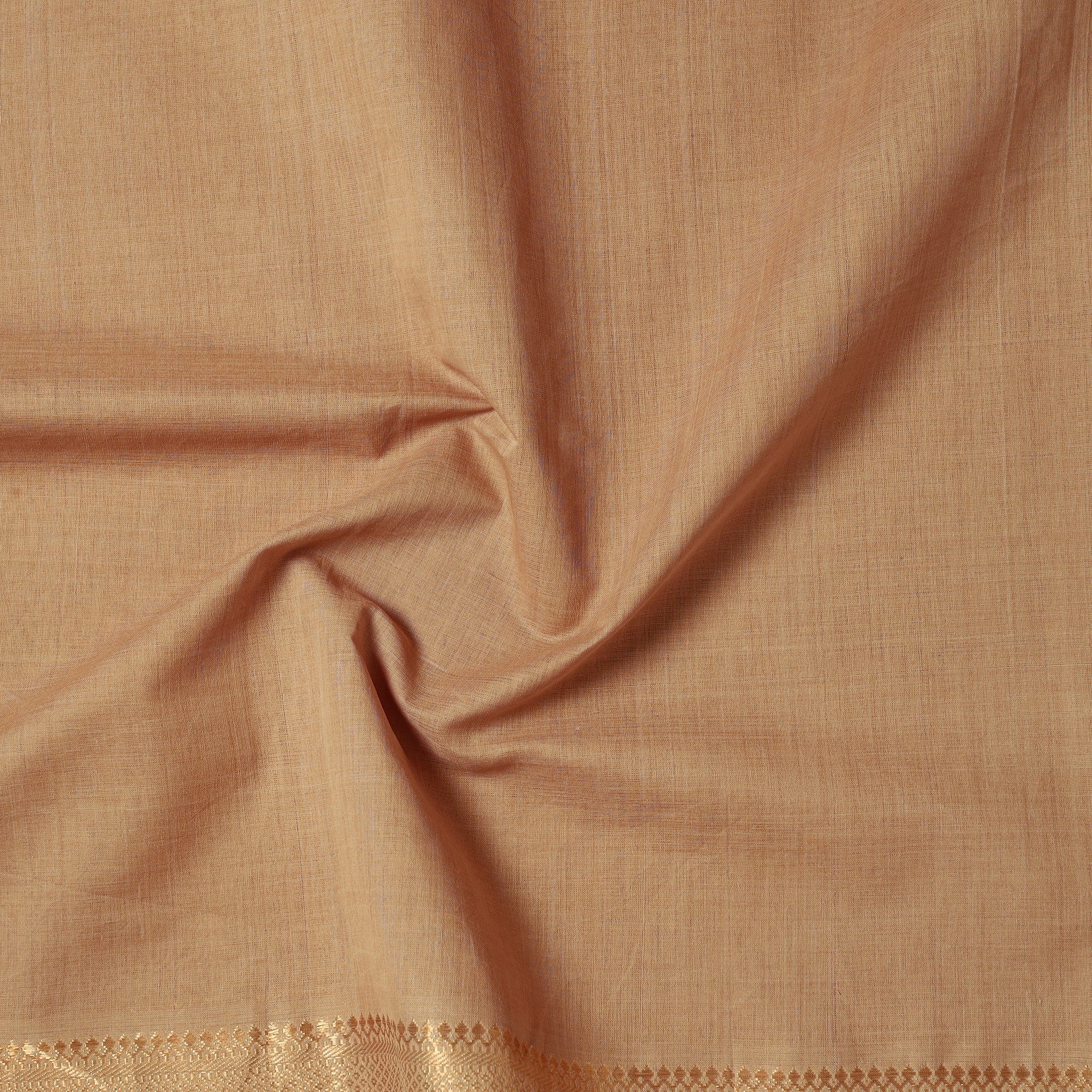 SOUTH KARGHA Brown - Mangalagiri Handloom Cotton Zari Border Precut Fabric 35 - view 2