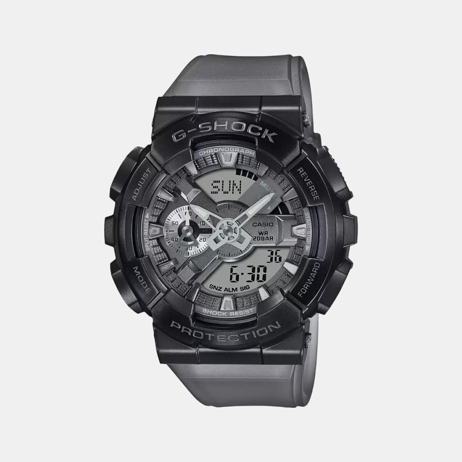 Casio G-Shock Men Quartz Silver Dial Analog-Digital Resin Watch G1216