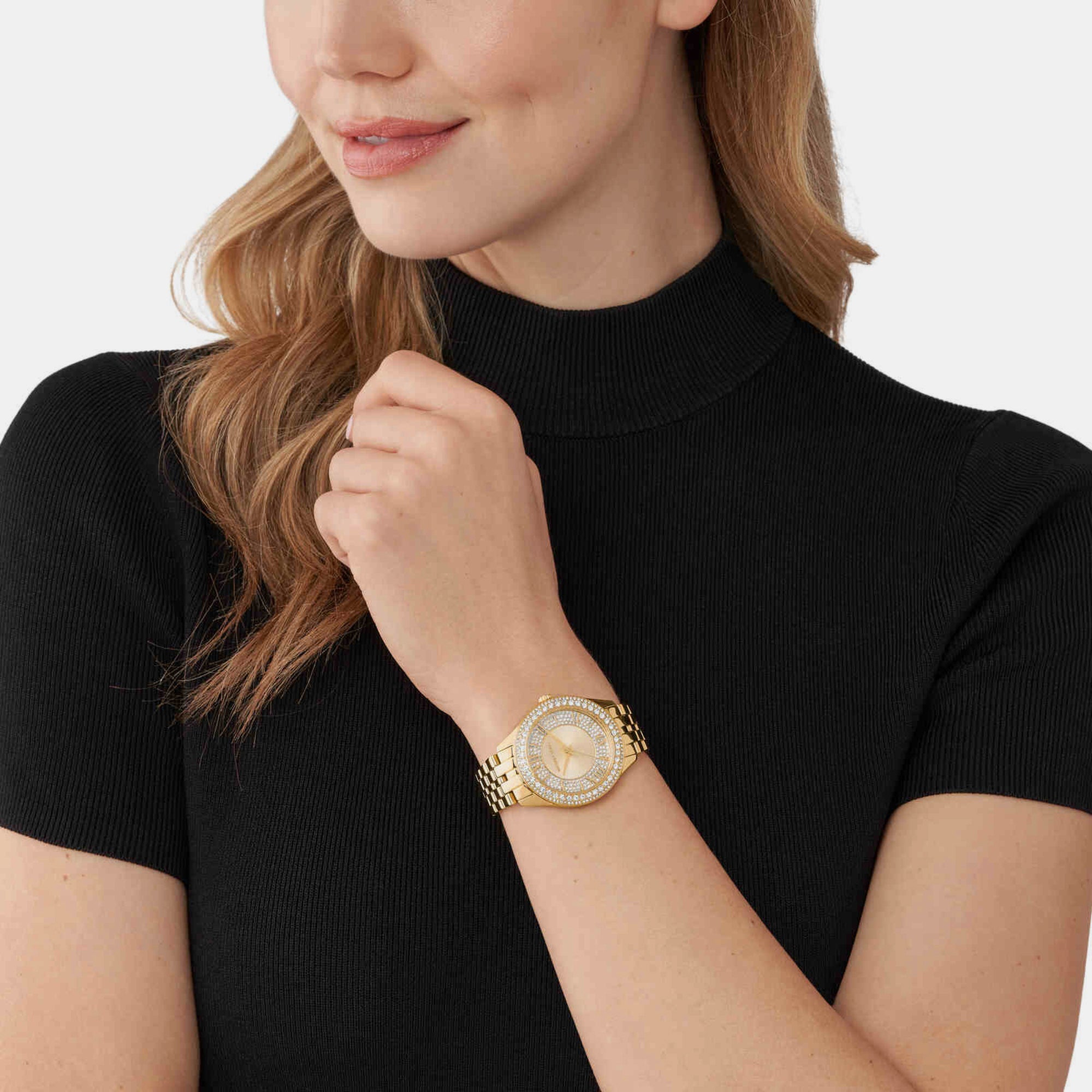 Michael Kors Harlowe Women Quartz Gold Dial Analog Stainless Steel Watch MK4709 - view 3