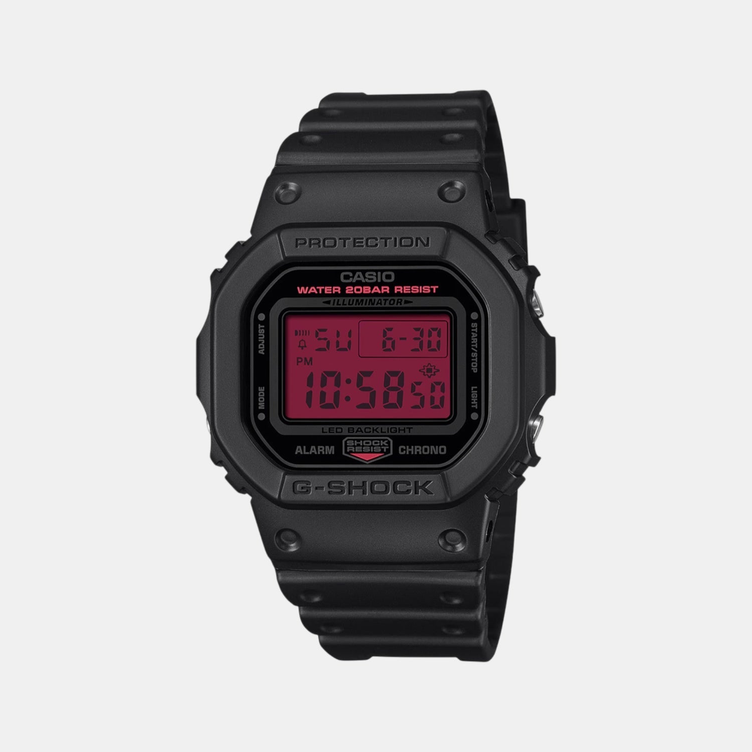 Casio G-Shock Men Quartz Red Dial Digital Resin Watch G1706
