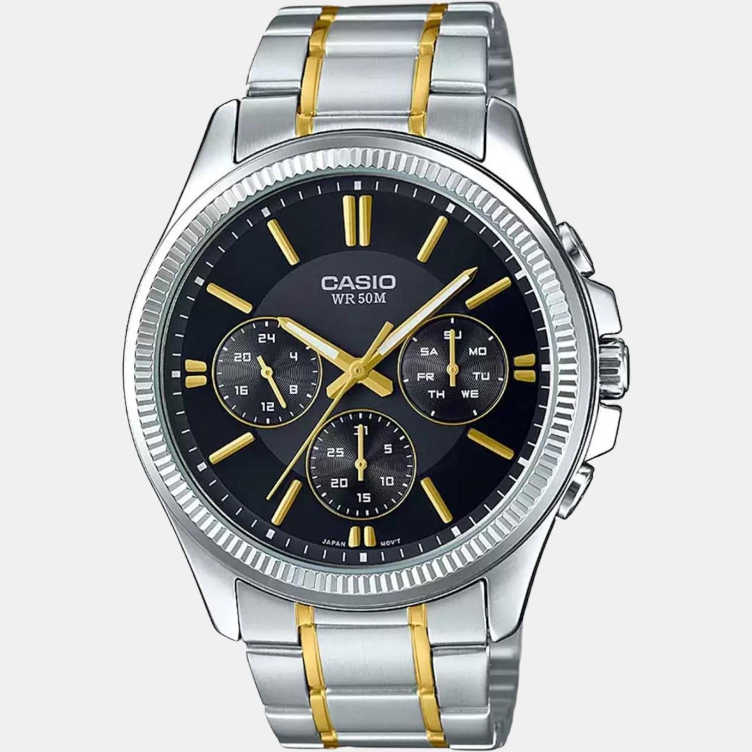 Casio Enticer Men Quartz Silver Dial Chronograph Stainless Steel Watch A1656 - view 2
