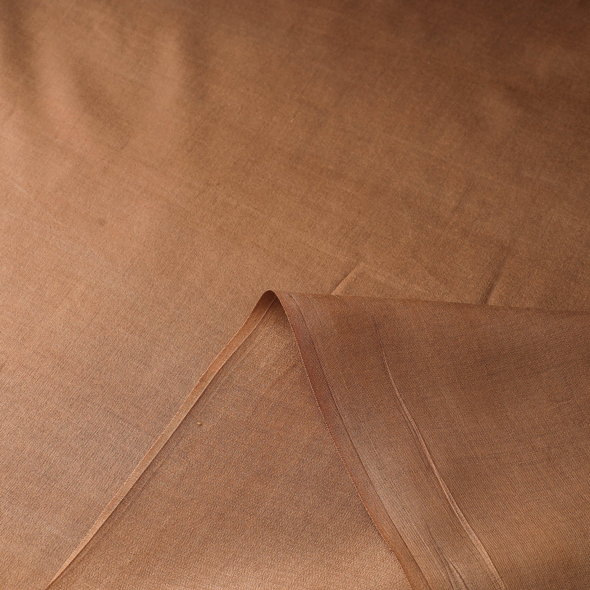 ITOKRI CRAFTS INITIATIVE Brown - Handloom Tussar Silk Cotton Fabric from Vidarbha 14 - view 5