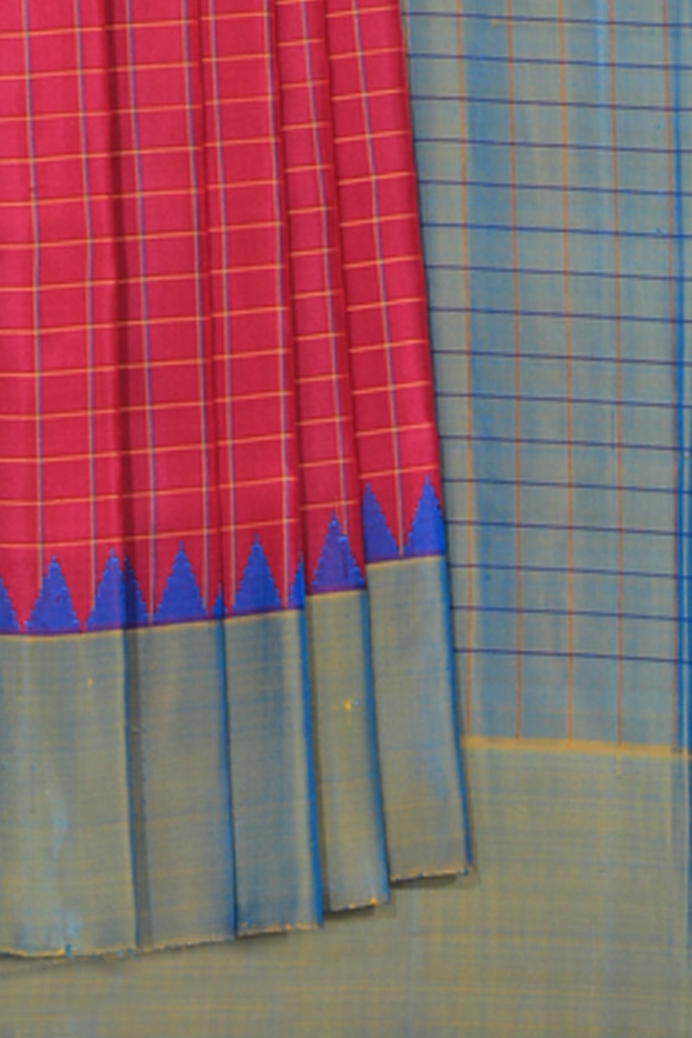 Kalanjali Gadwal Silk Pink Saree – Women's
