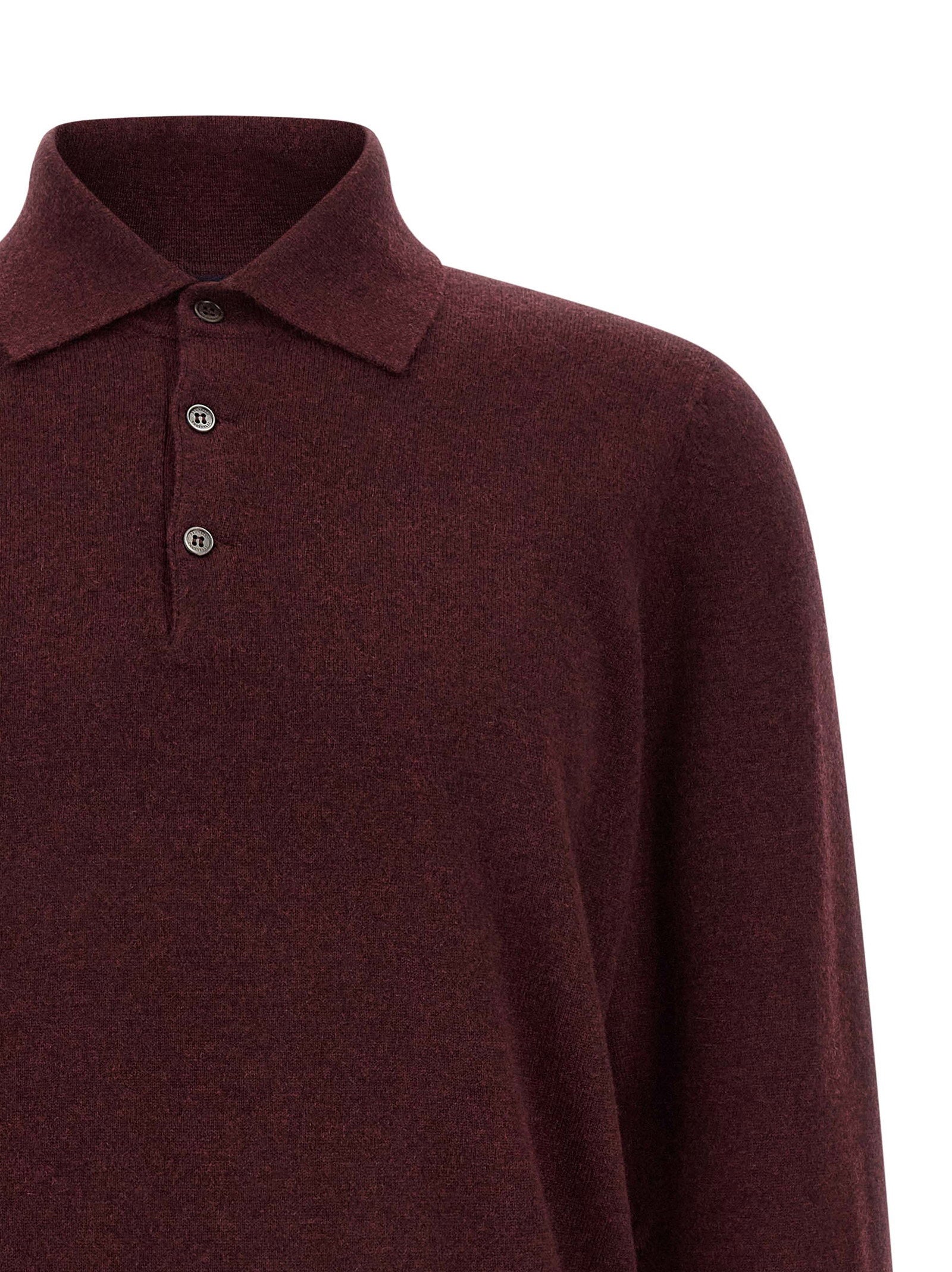 Brunello Cucinelli Cashmere Knit Polo Shirt – 100% cashmere - view 3