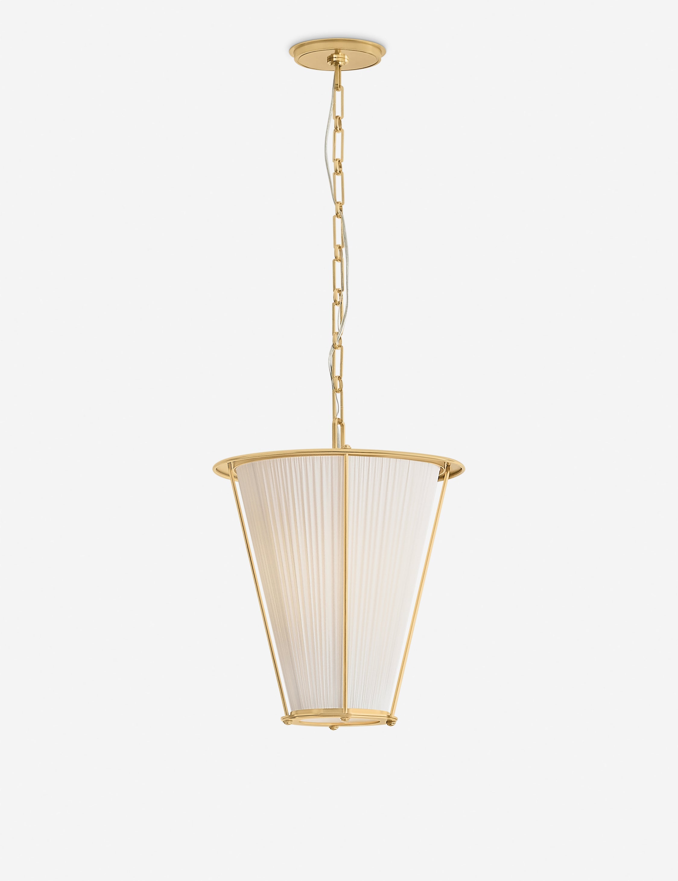 Lulu and Georgia Englert Pendant Light – Aged Brass and Ivory - view 5
