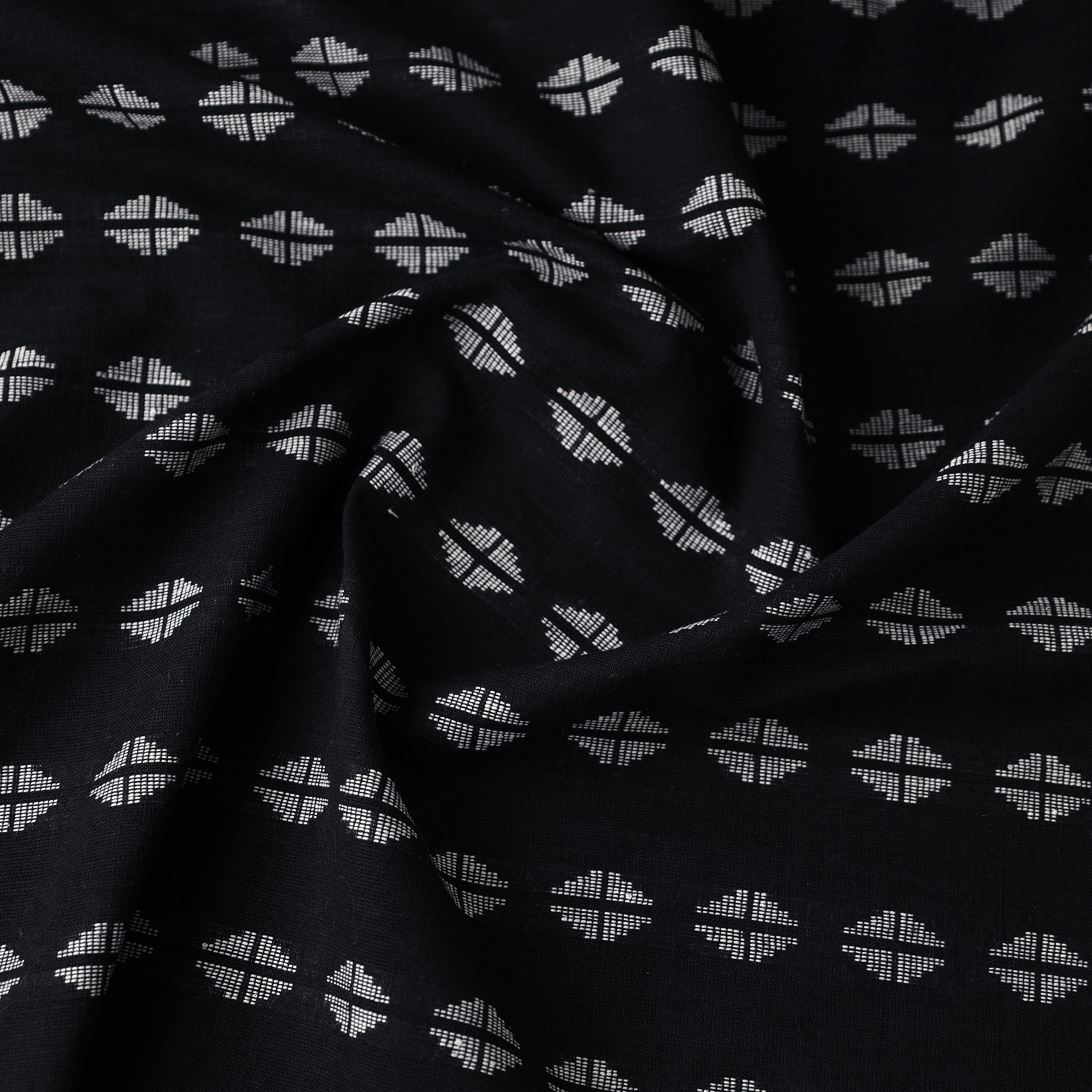 ITOKRI CRAFTS INITIATIVE Black - Jacquard Prewashed Cotton Fabric 35 - view 3