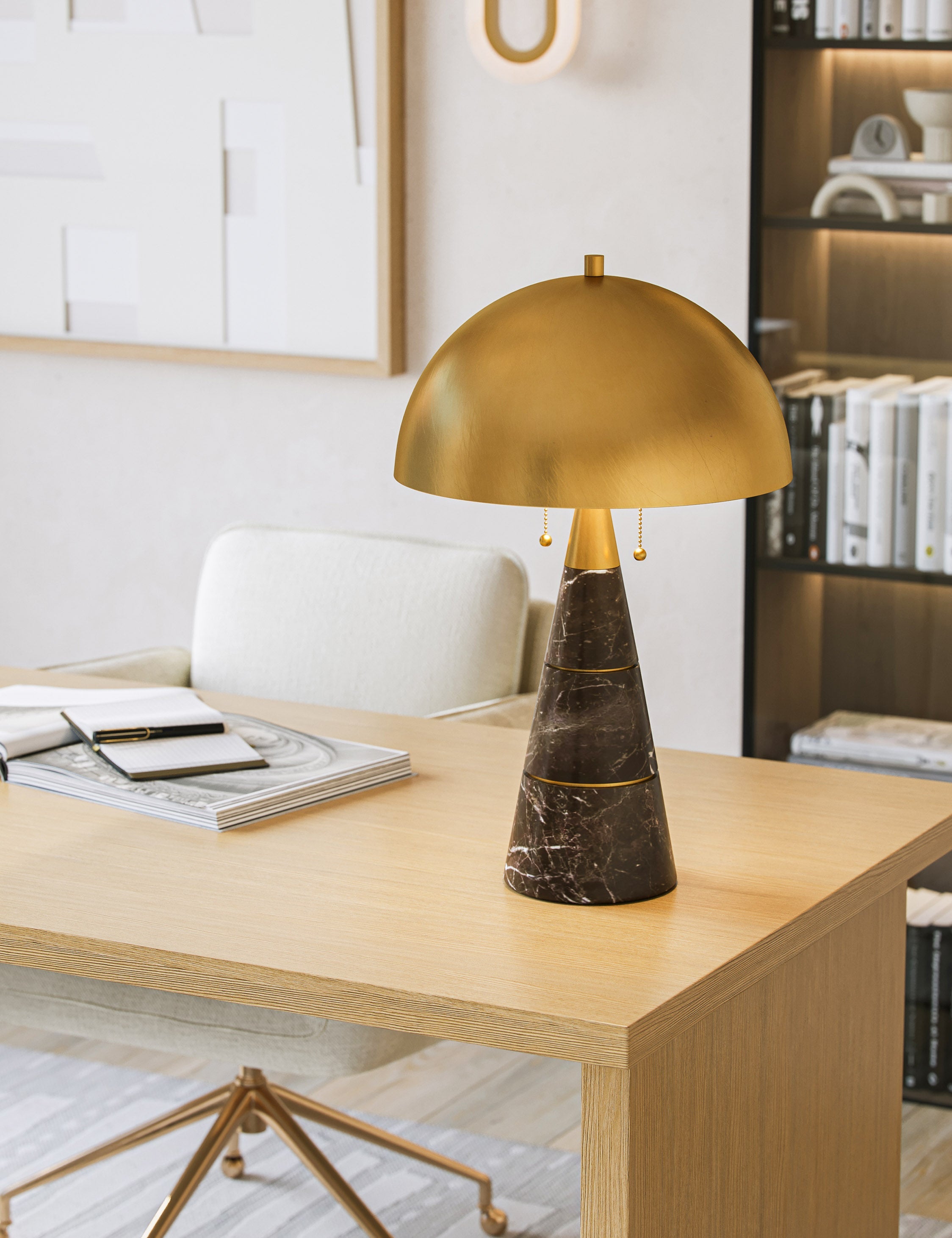 Lulu and Georgia Camilo Desk Table Lamp – Brown - view 2