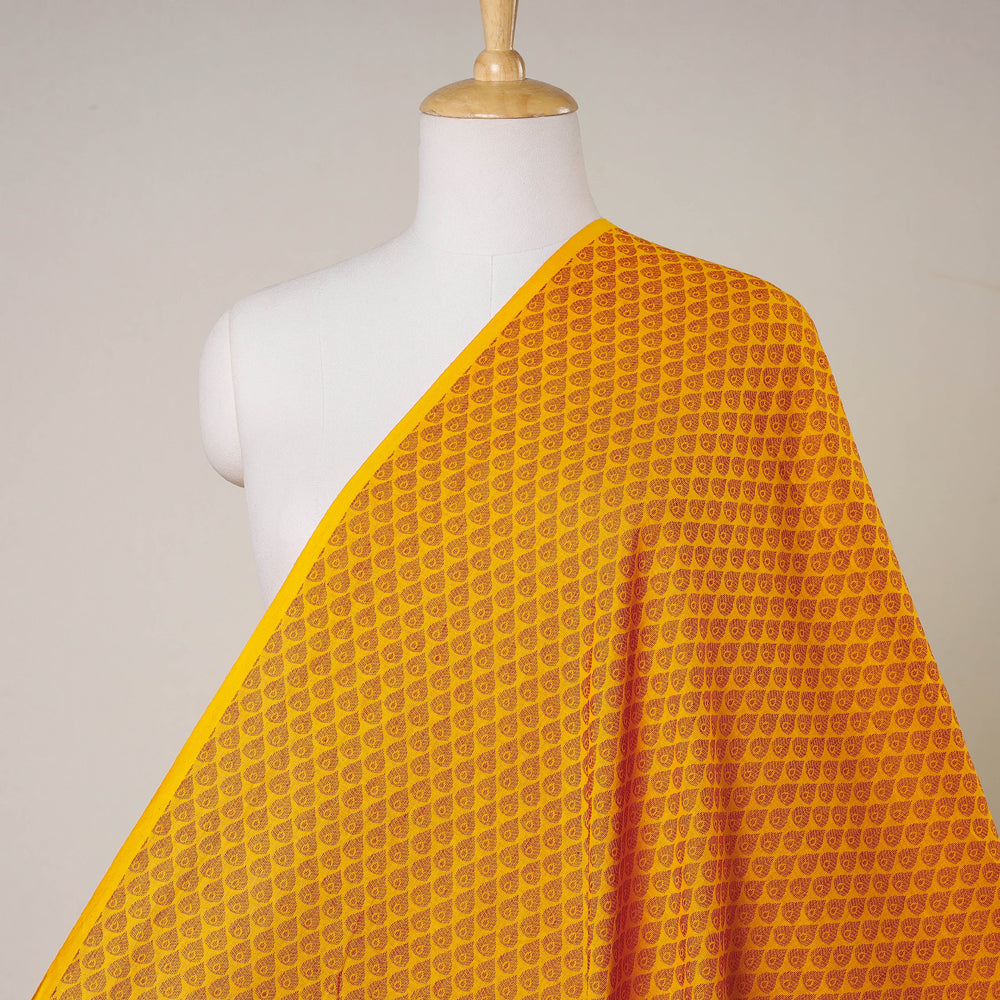 ITOKRI CRAFTS INITIATIVE Yellow - Jacquard Prewashed Cotton Fabric
