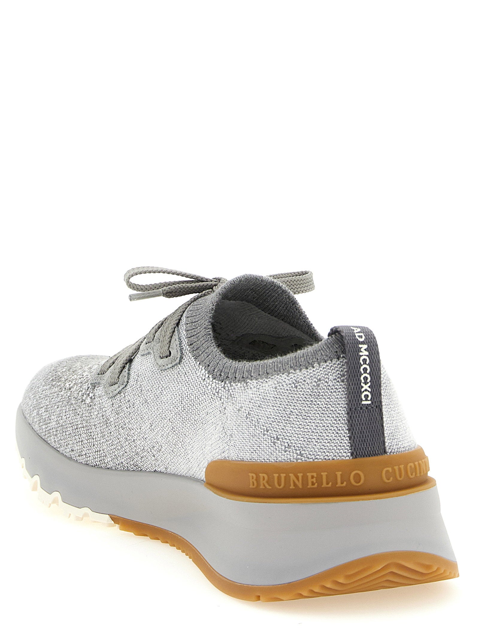 Brunello Cucinelli Knitted Sneakers – 89% co, 10% pa, 1% ea - view 3