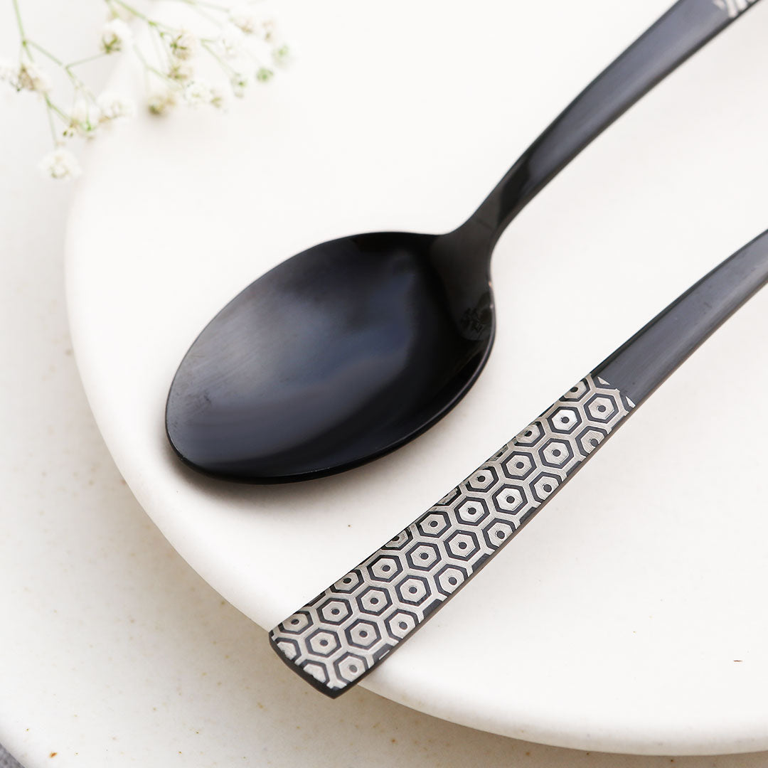 Wonderchef Roma Tea Spoon - Black - Set of 6pcs - view 7