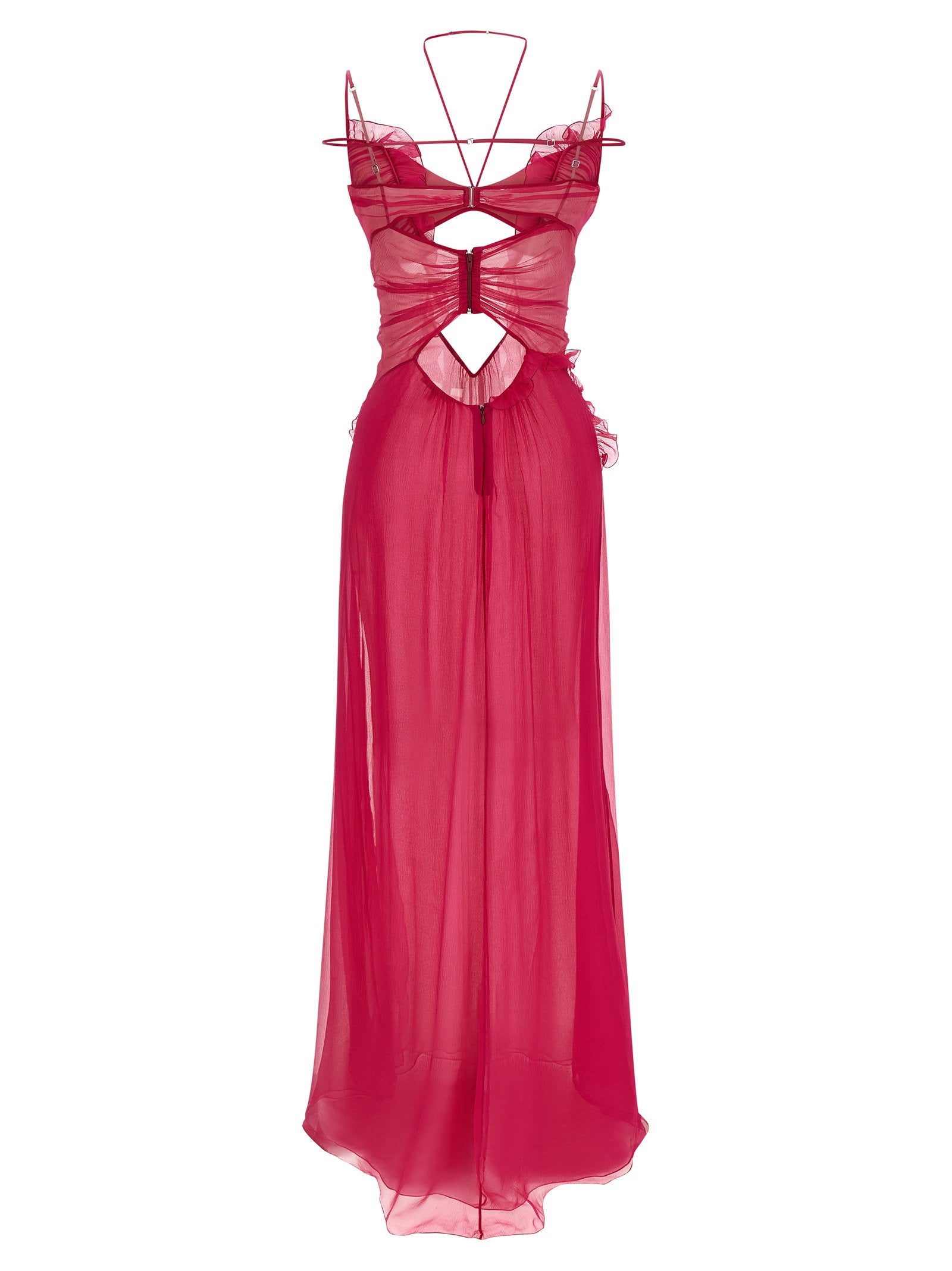 Nensi Dojaka Frilled Gown With Cutouts Dress – 100% silk - view 2