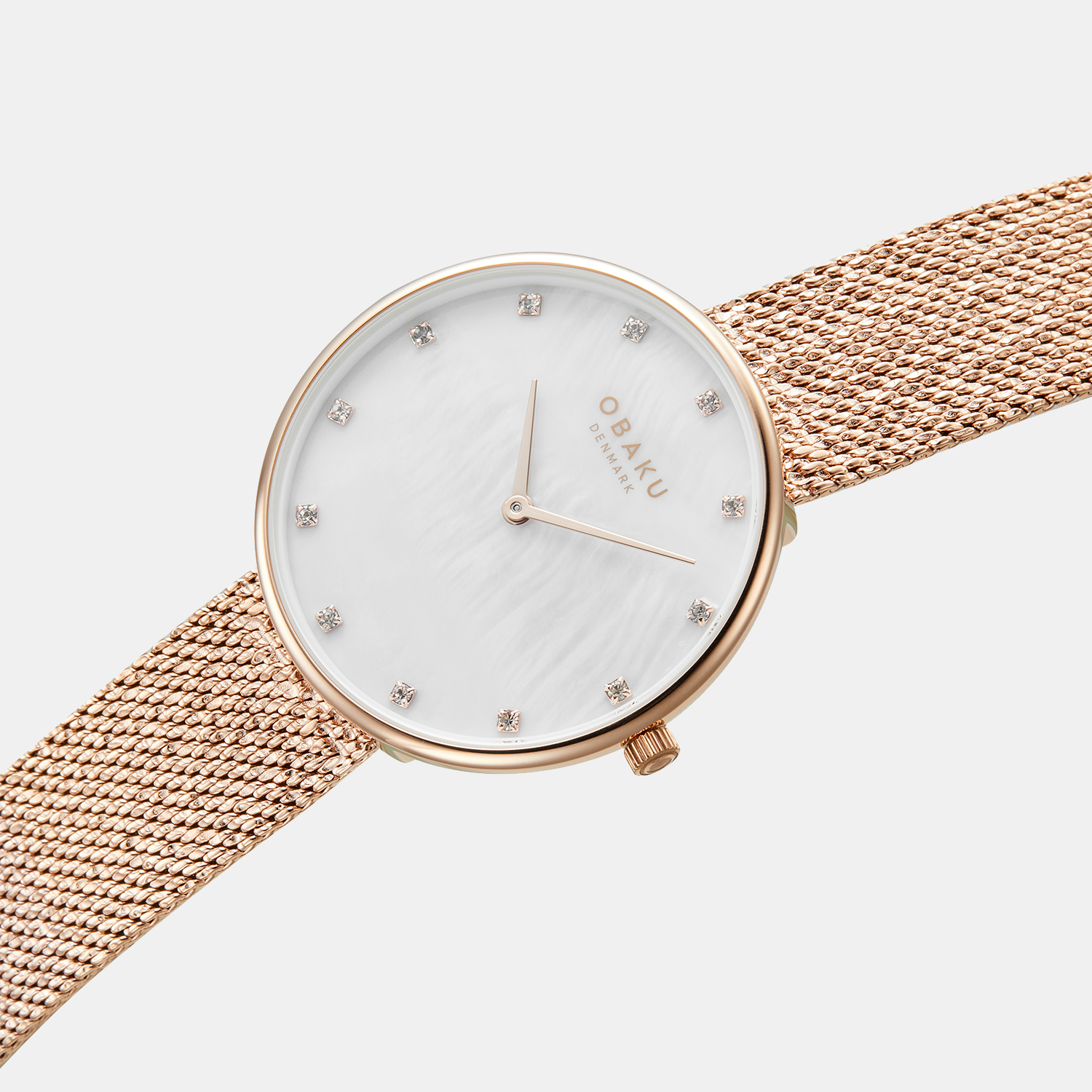 Obaku Glans Roses Women Quartz White Dial Analog Stainless Steel Watch V288LXVWHV - view 2