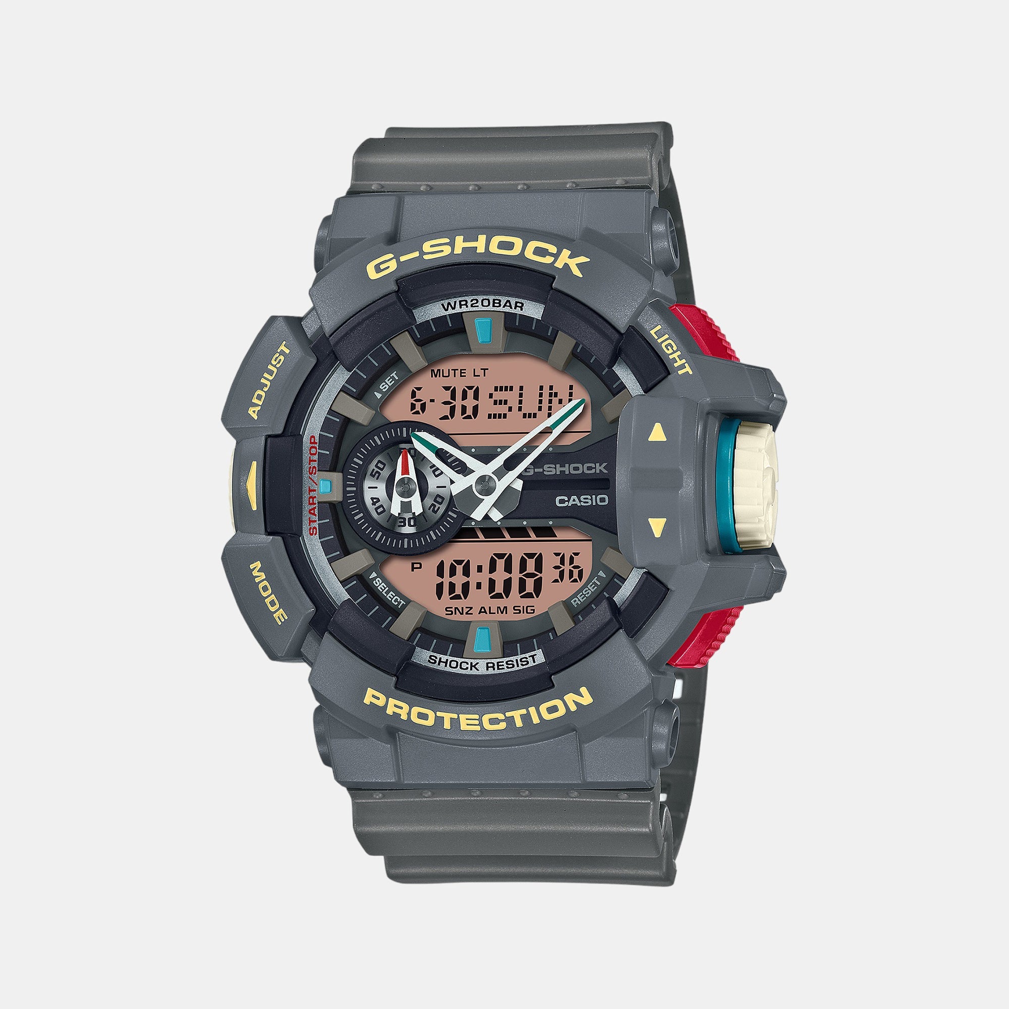 Casio G-Shock Men Quartz Grey Dial Analog-Digital Resin Watch G1429