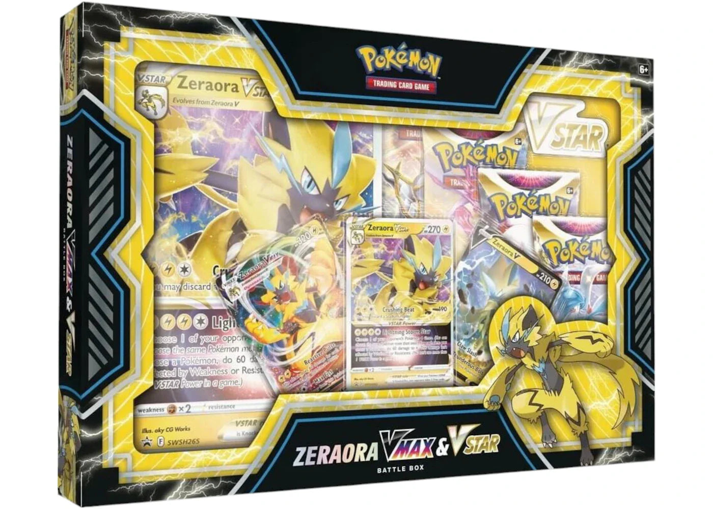 Sword shield zeraora – 2022 Pokémon Sword & Shield Zeraora VMAX & VSTAR Battle Box