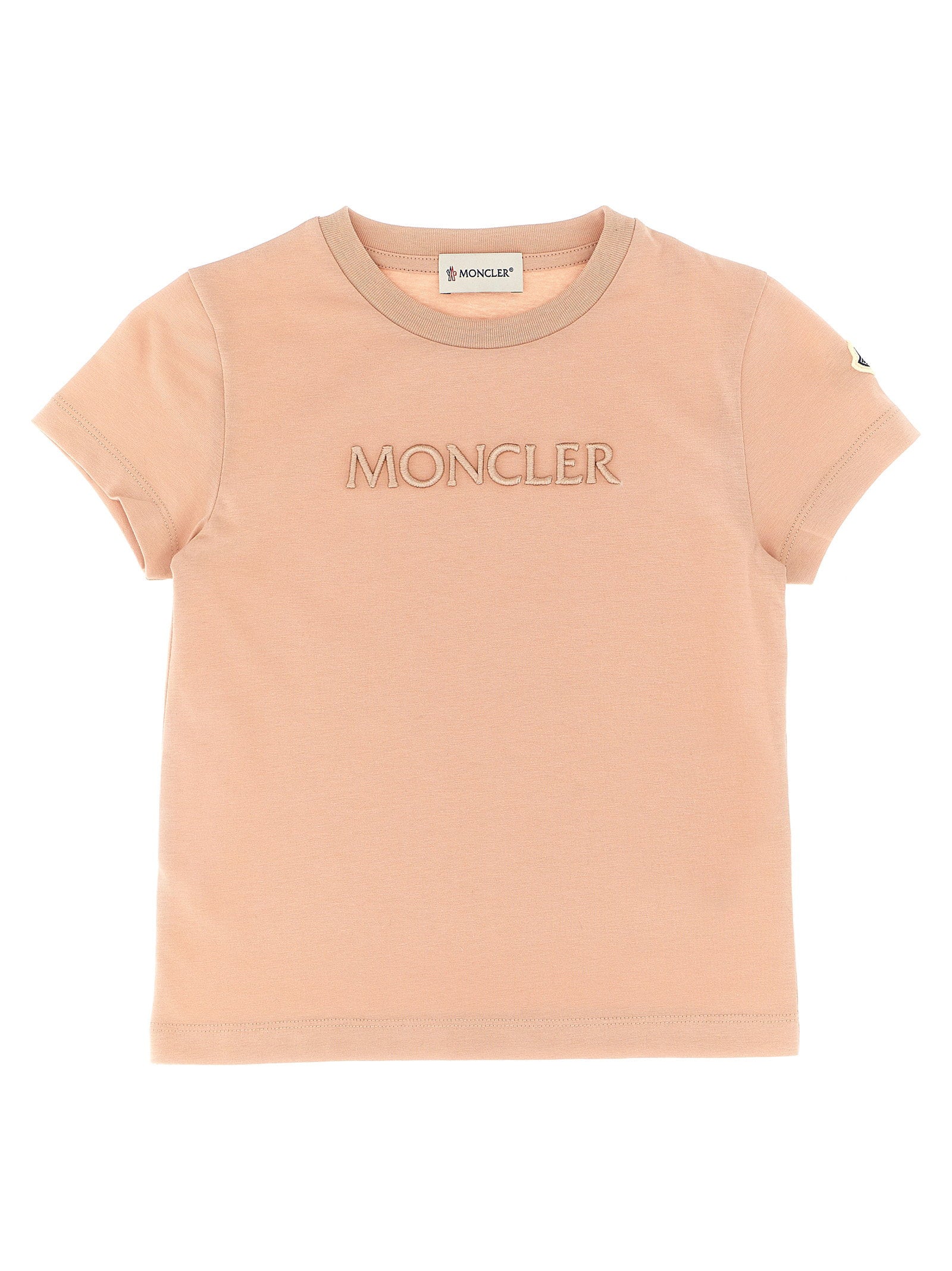 Moncler Enfant Logo Embroidery T-shirt – 100% cotton