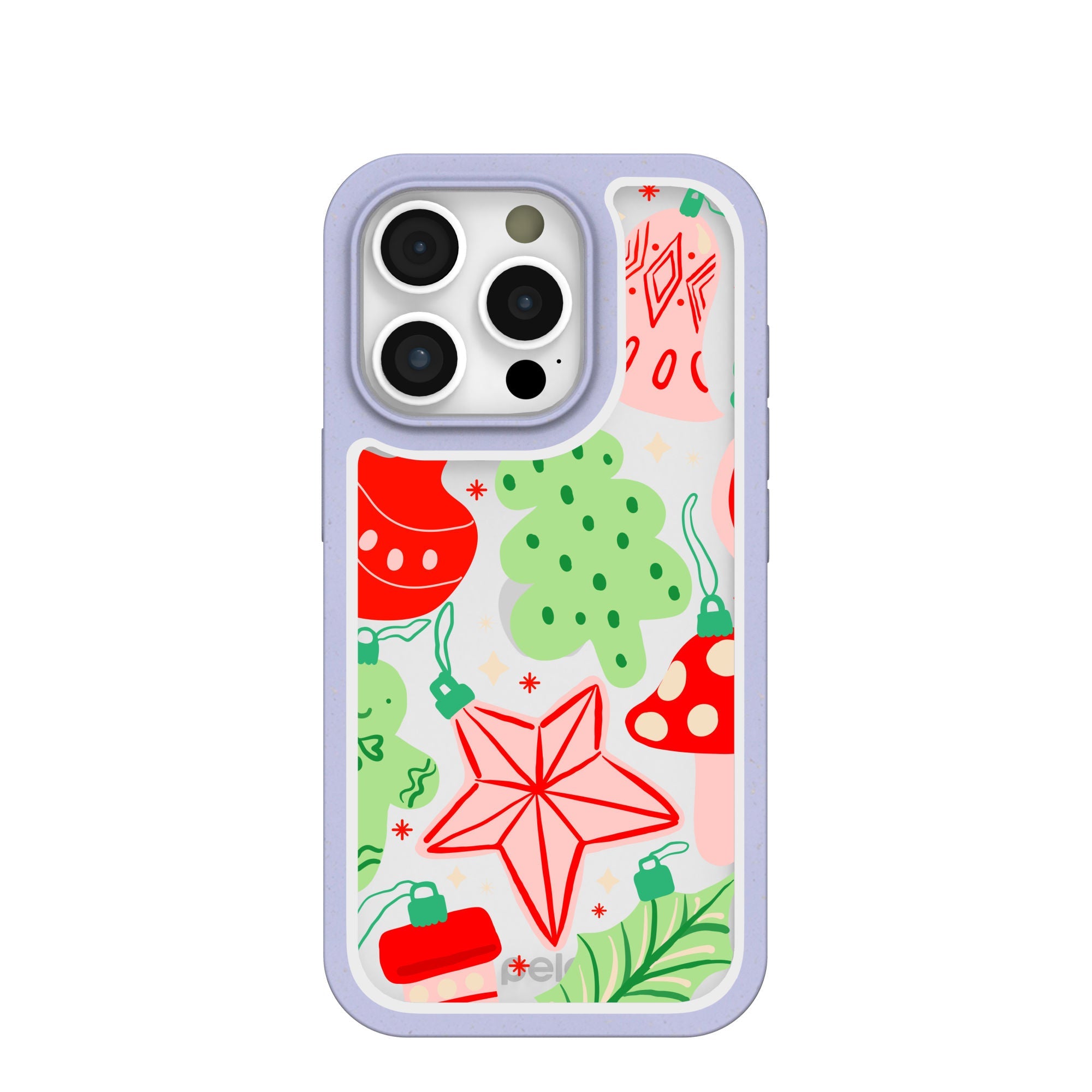 BlackTree Clear Festive Flair iPhone 16 Pro Case With Lavender Ridge