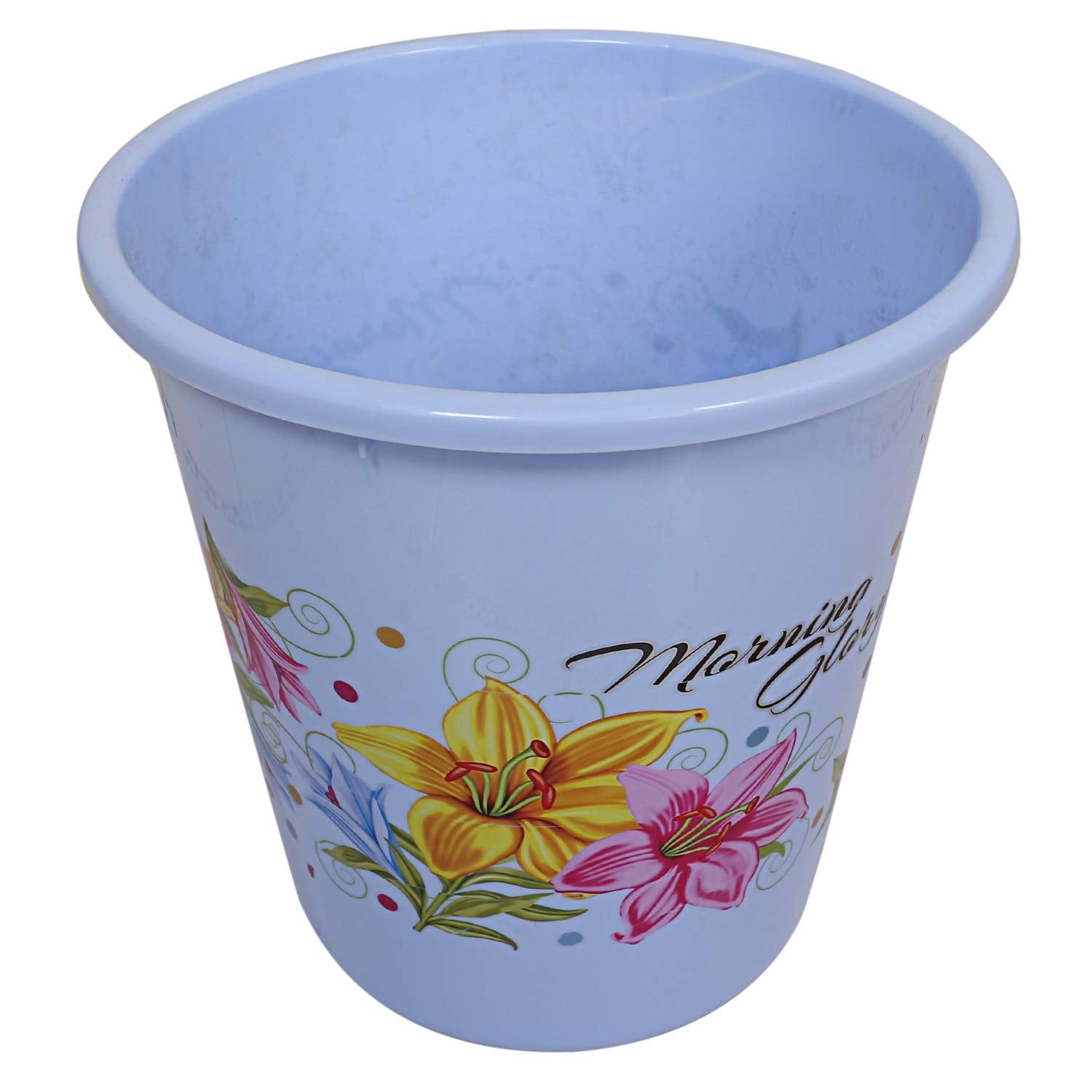 Kuber Industries Floral 4 Piece Plastic Dustbin Set, 10 litres, Blue (CTKTC1879) - view 3