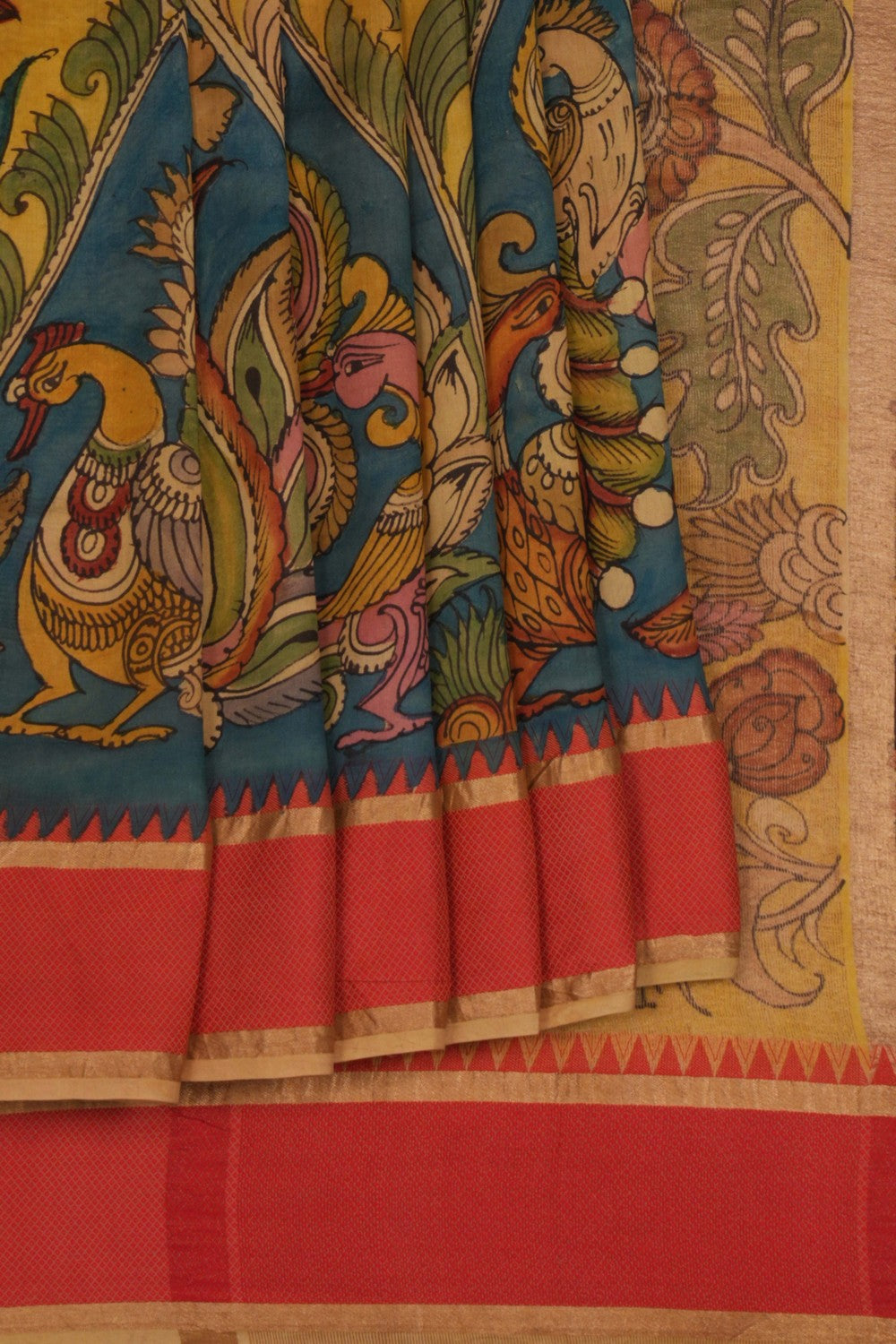 Kalanjali Kalamkari Hand-Painted Saree – Women's