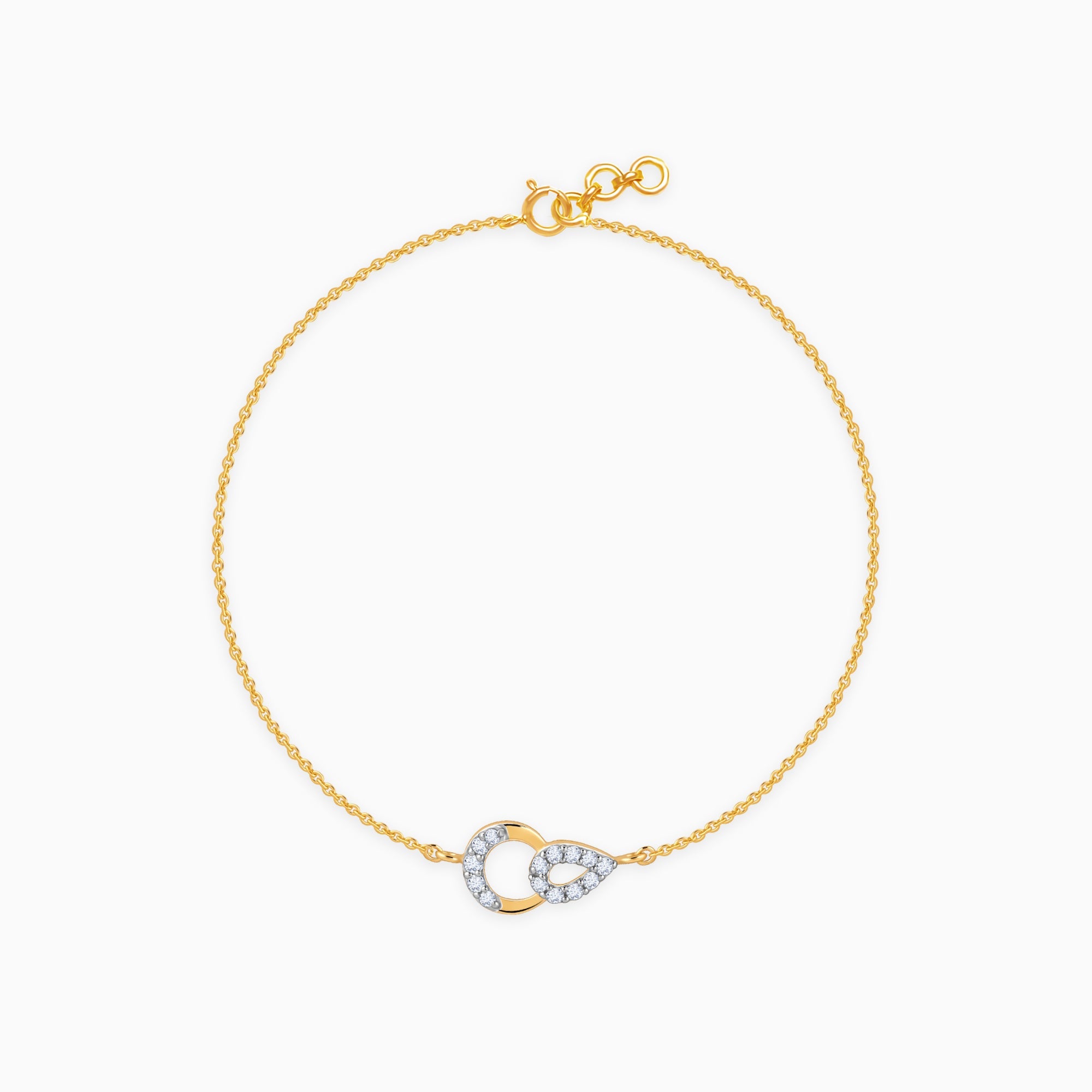GIVA Jewellery Gold Ember Diamond Bracelet