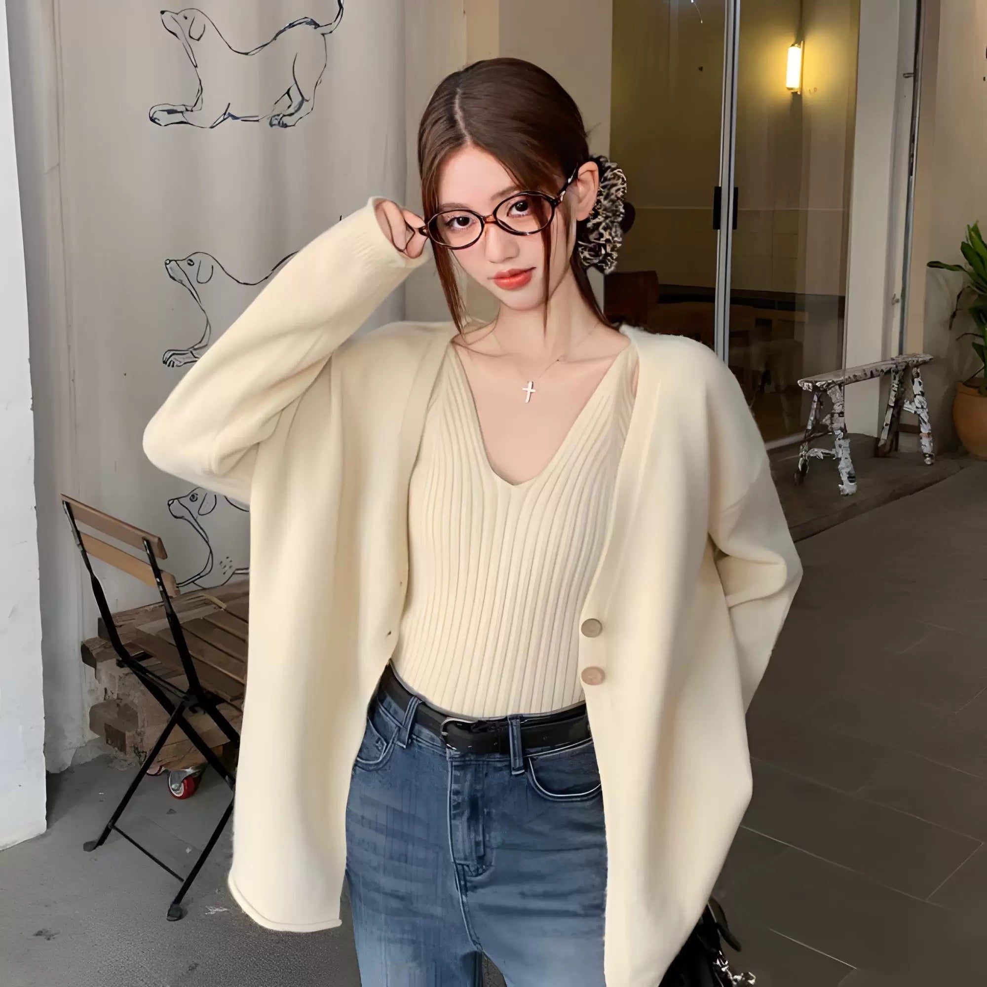 Alamode By Akanksha Nixie Statement Woolen Tops with Cape Style Sweater