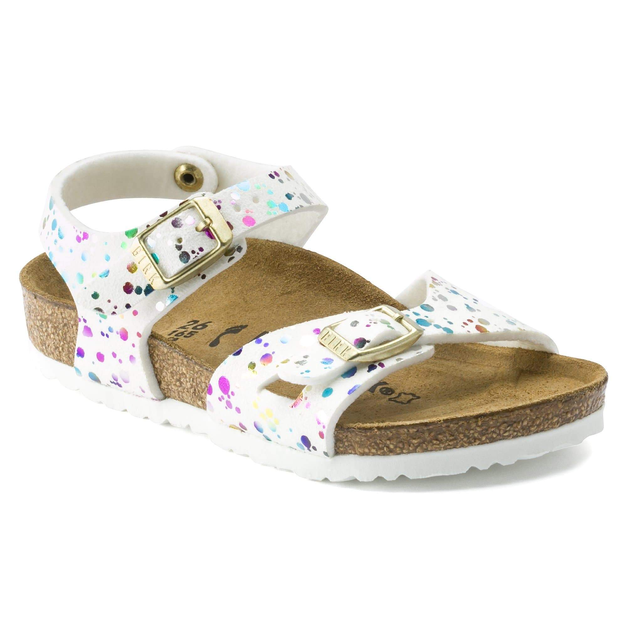 Birkenstock Rio Kids Synthetics – White White/Confetti - view 6