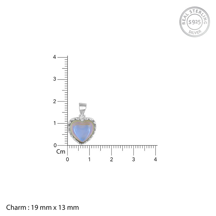 GIVA Jewellery Silver Mystic Heart Pendant - view 5