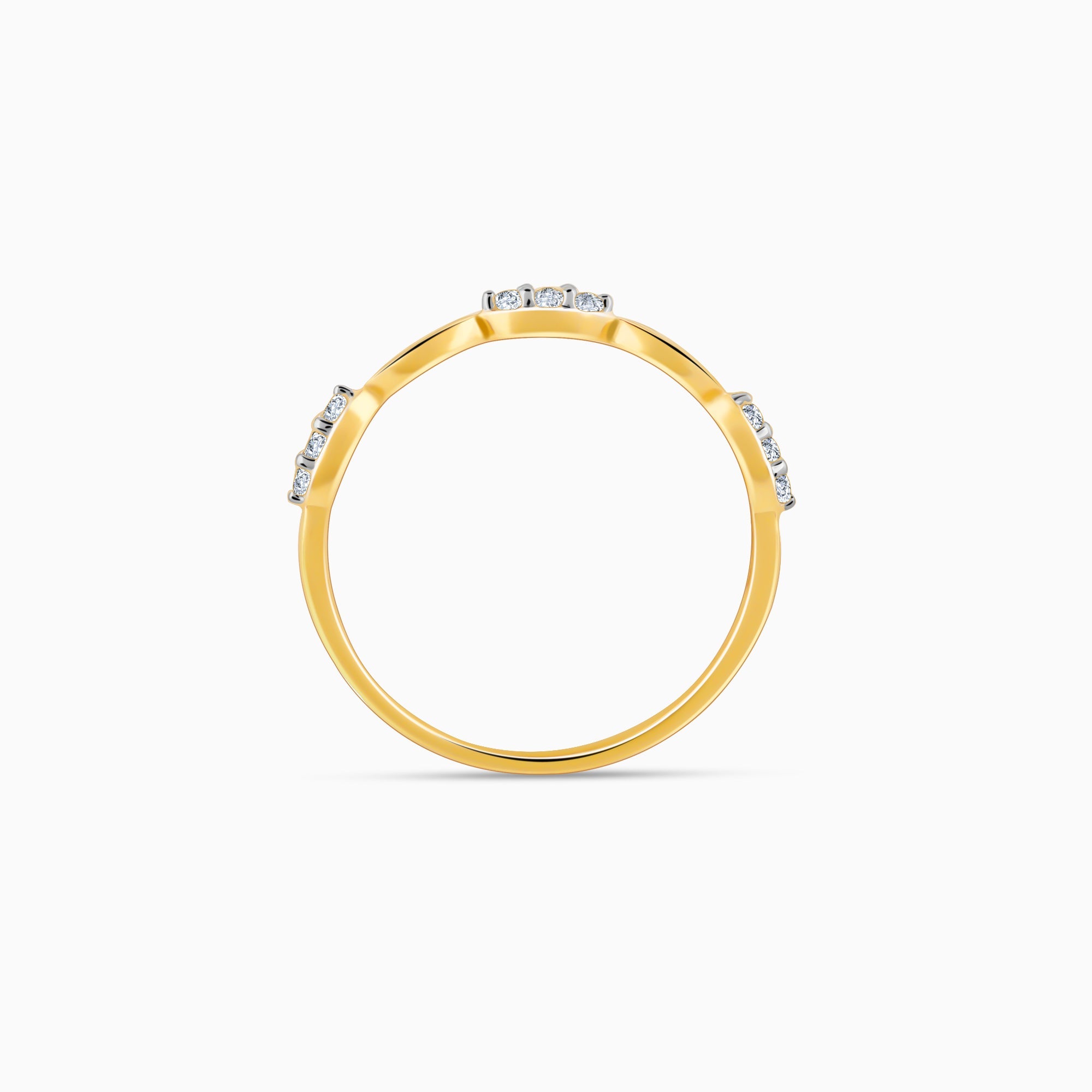 GIVA Jewellery Gold Folio Diamond Ring - view 5