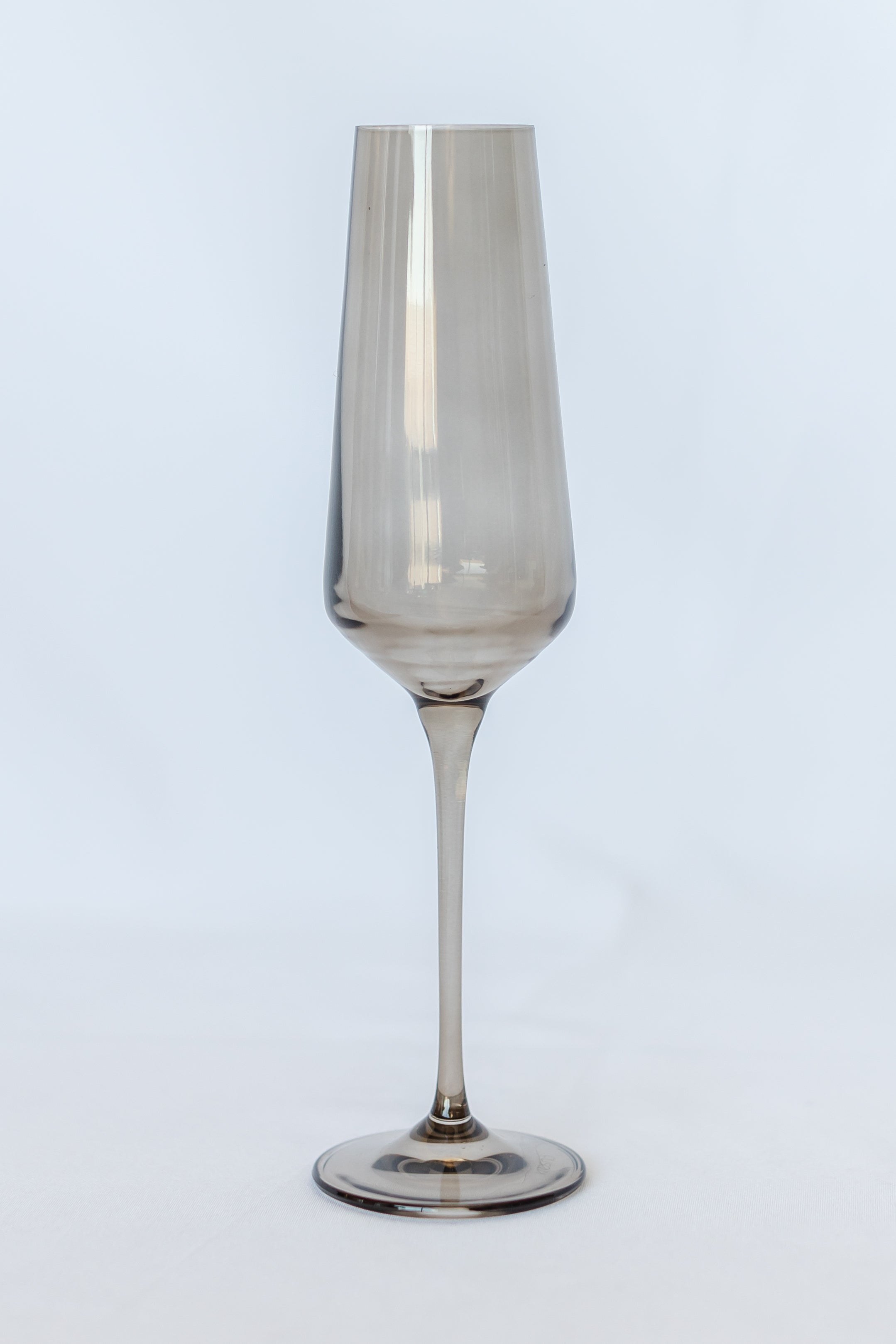 Estelle Colored Glass Estelle Colored Champagne Flute - Set of 6 {Gray Smoke} - view 3