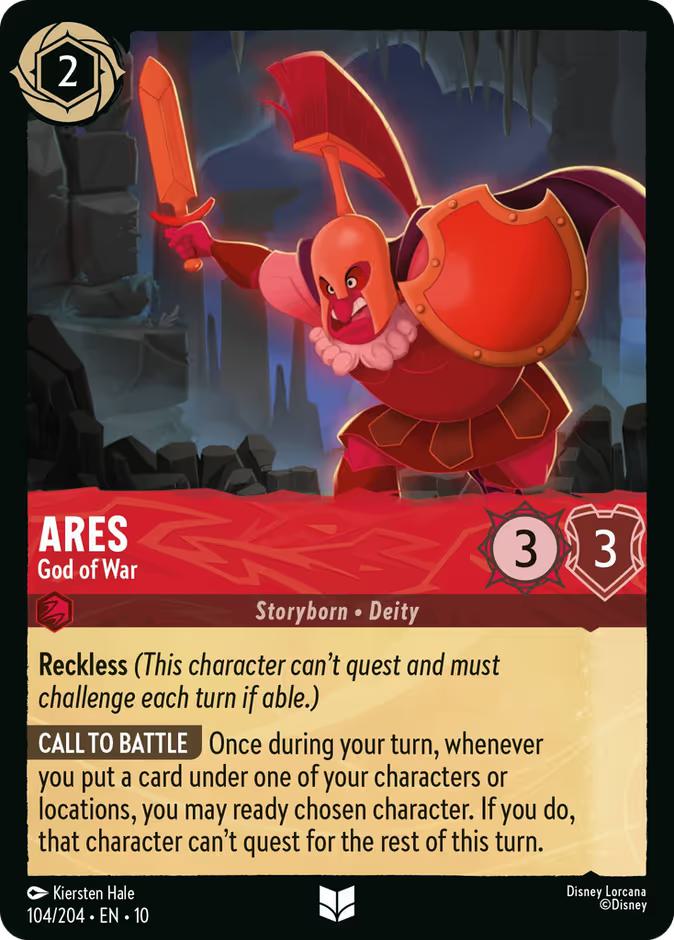 Lorcana Ares - God of War - 104/204 [Whispers in the Well] [Non-Foil]