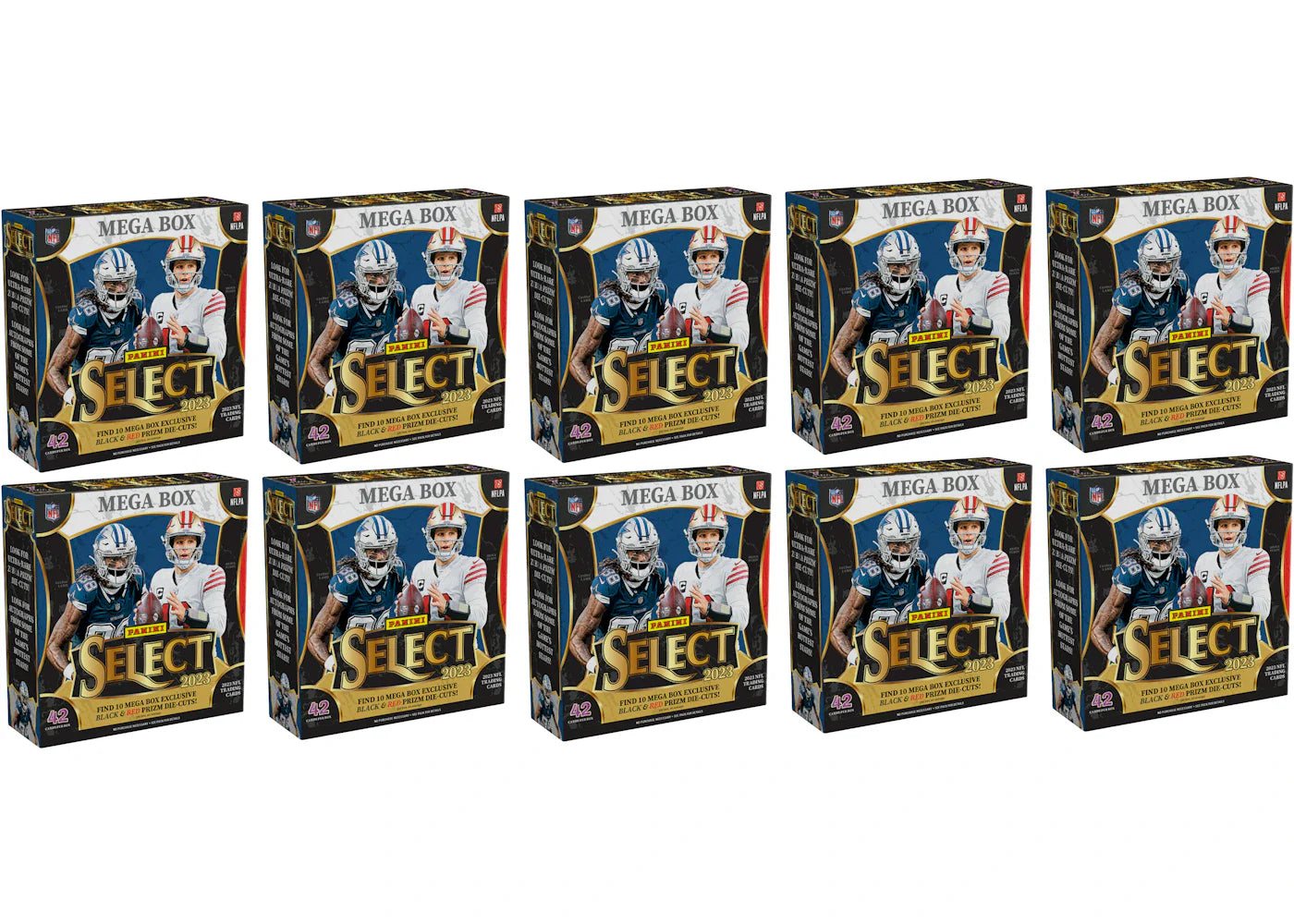 2023 Panini Select Football Mega Box (Black and Red Die-Cuts) 10x Lot