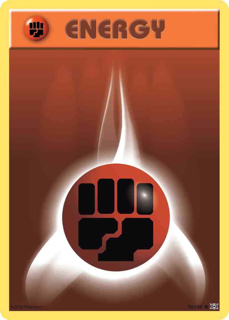 Pokémon Basic Fighting Energy - 96/108 - Common [xy12-96] [Reverse Holo]