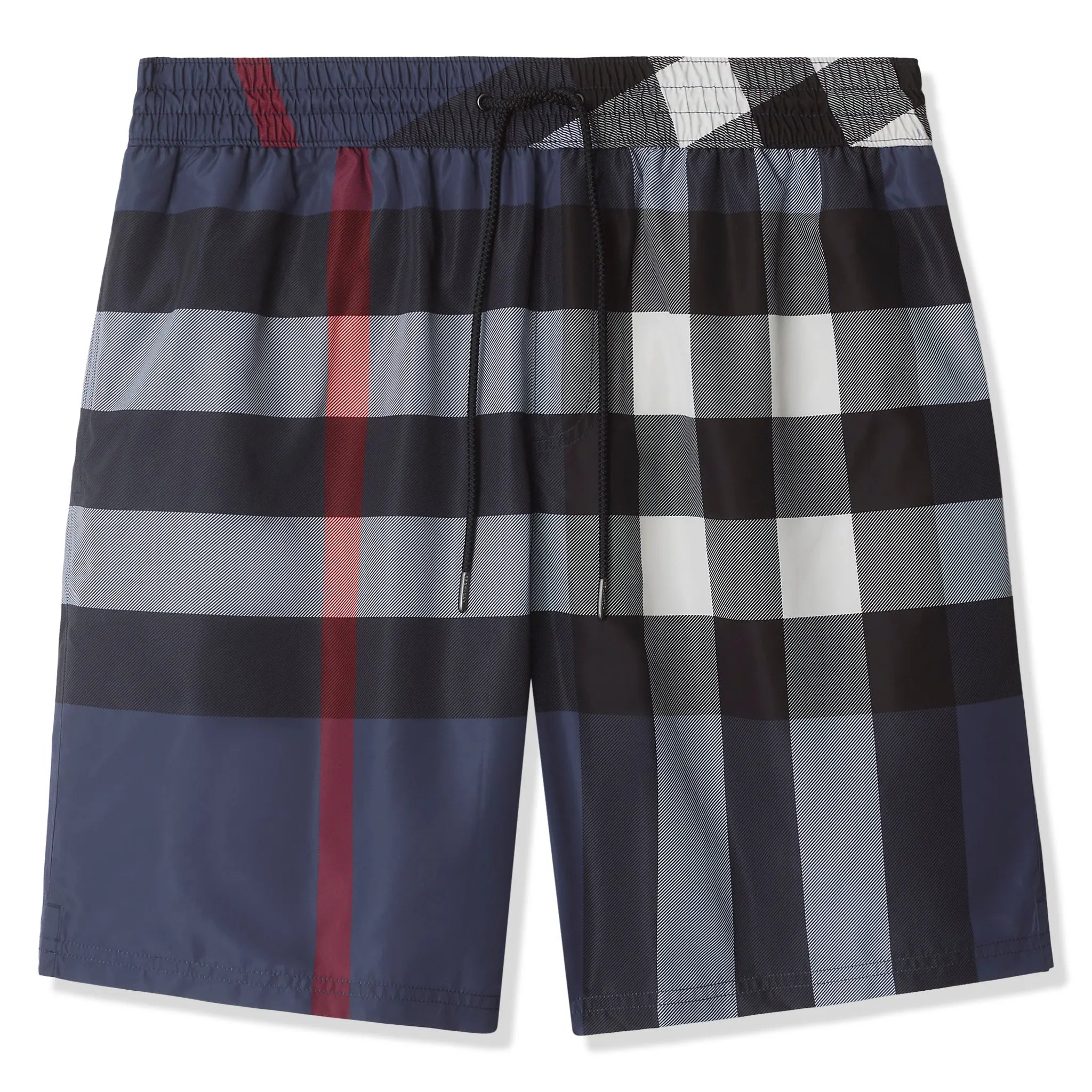 Burberry Check Carbon Blue Swim Shorts