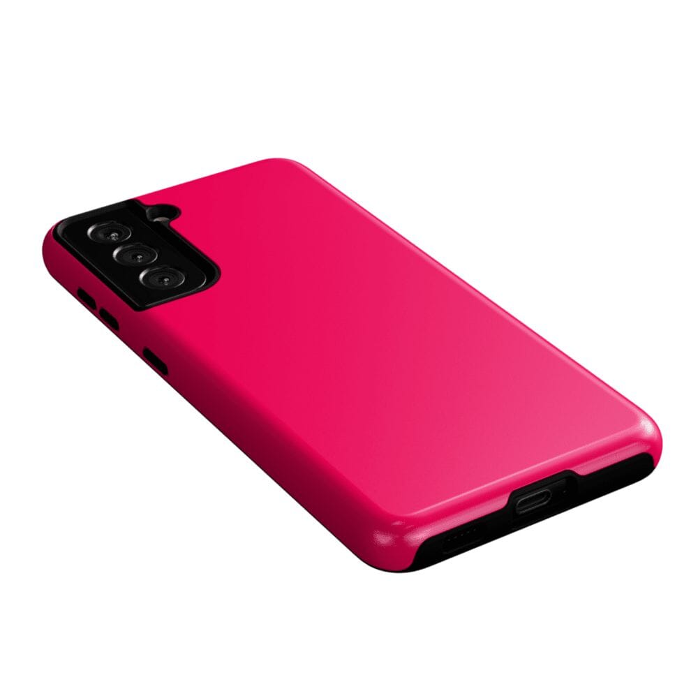 Casetry Think Pink | Solid Neon Pink Samsung Case - view 35