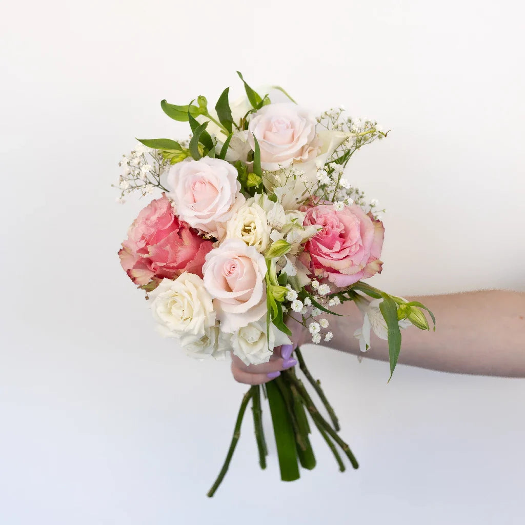 FiftyFlowers Pink Fuzzy Rose Bouquet Bar Kit