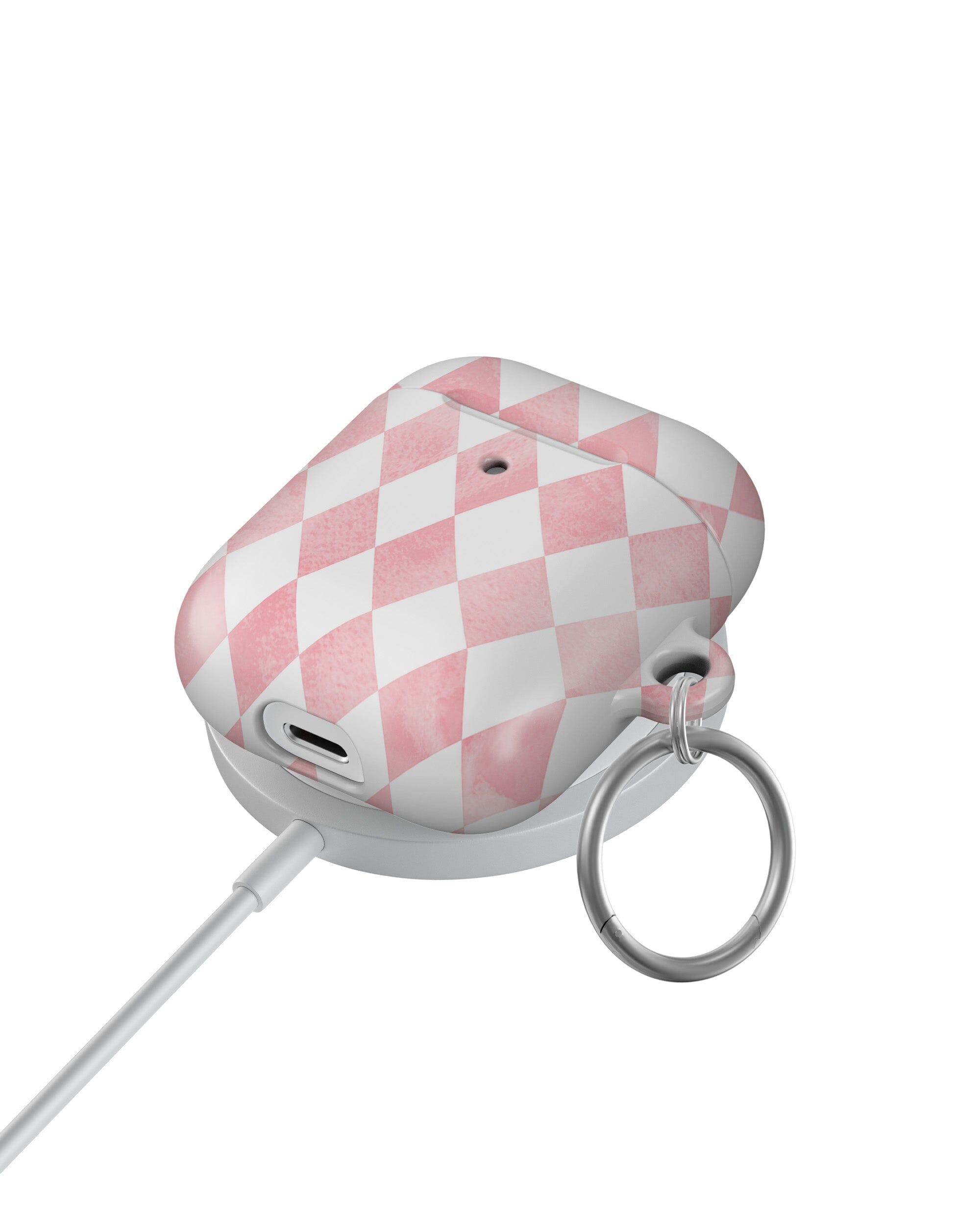 Casetry Queen of Diamonds | Pink Watercolor AirPods Case - view 5