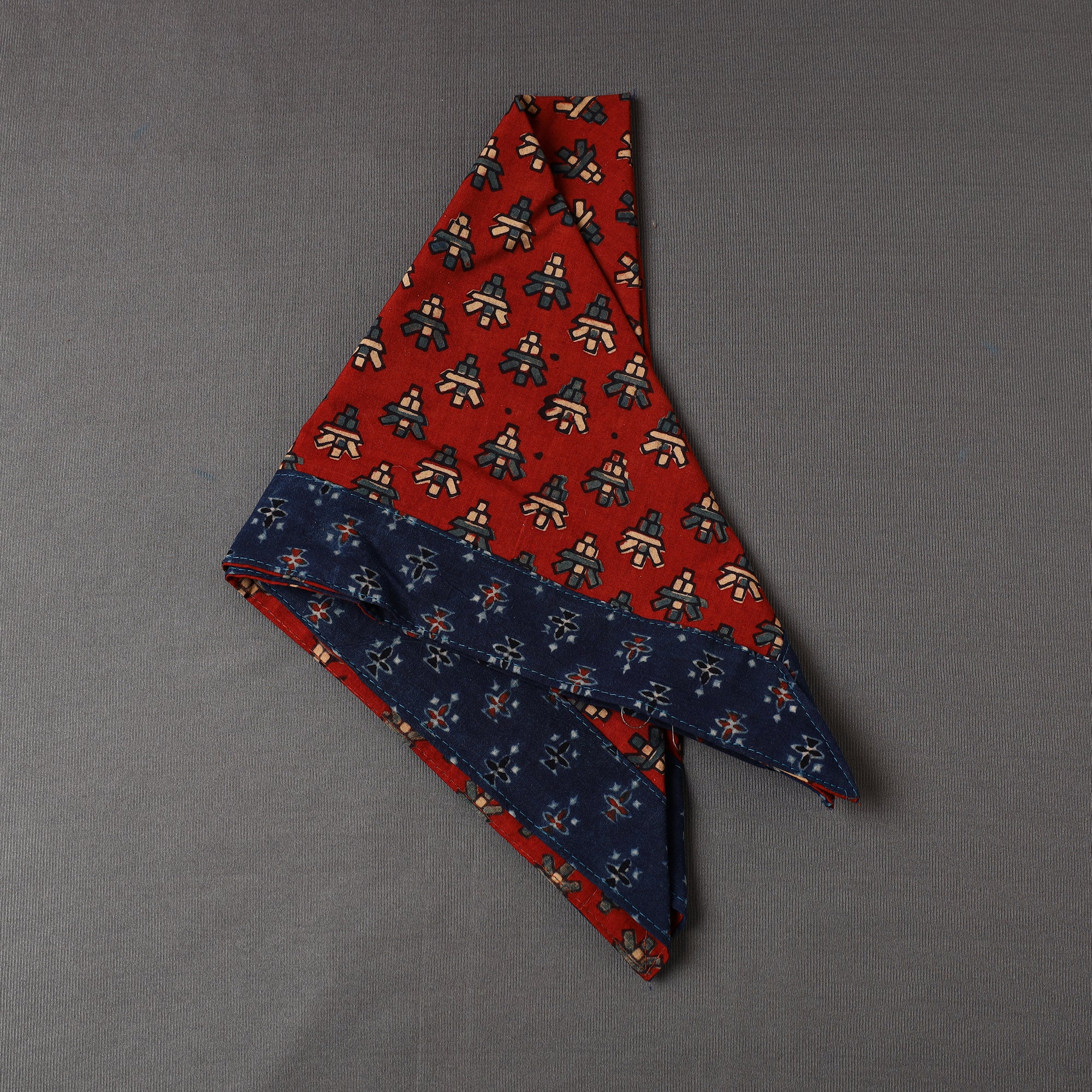 NOORI BAZAR Ajrakh Block Printed Cotton Bandana