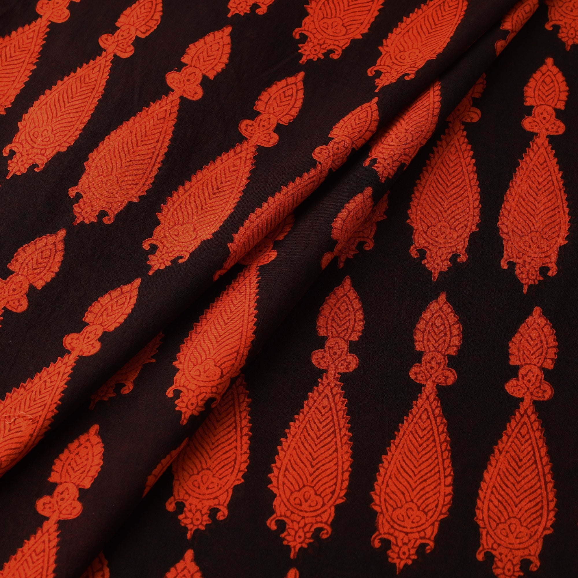 BAGH PRINTS BY UMAR FARUK KHATRI Black - Bagh Block Printed Cotton Fabric 02 - view 2