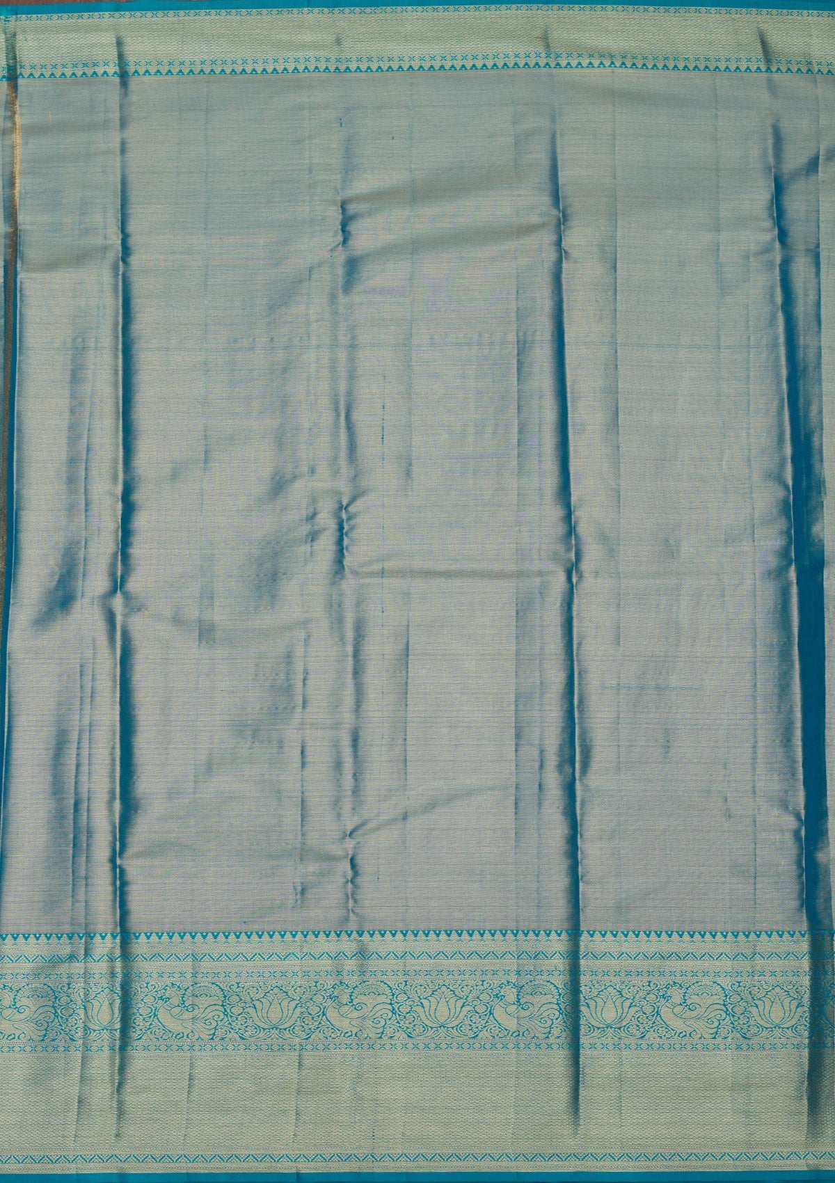 Koskii Turquoise Blue Zariwork Pure Silk Saree - view 7