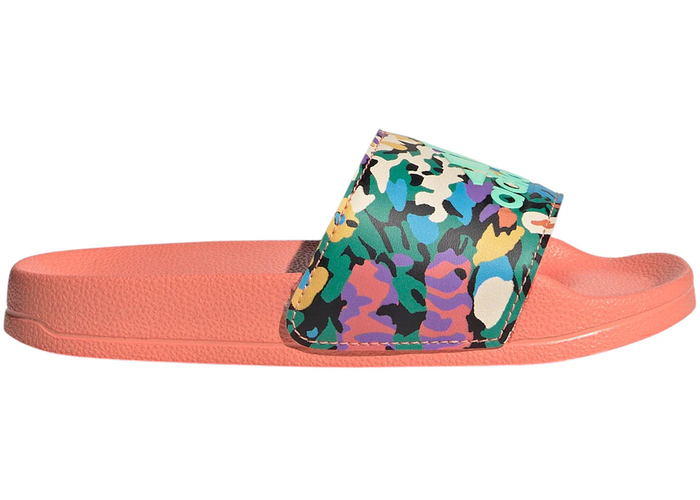 adidas Adilette Shower Slides Coral Fusion Pulse Mint (GS)