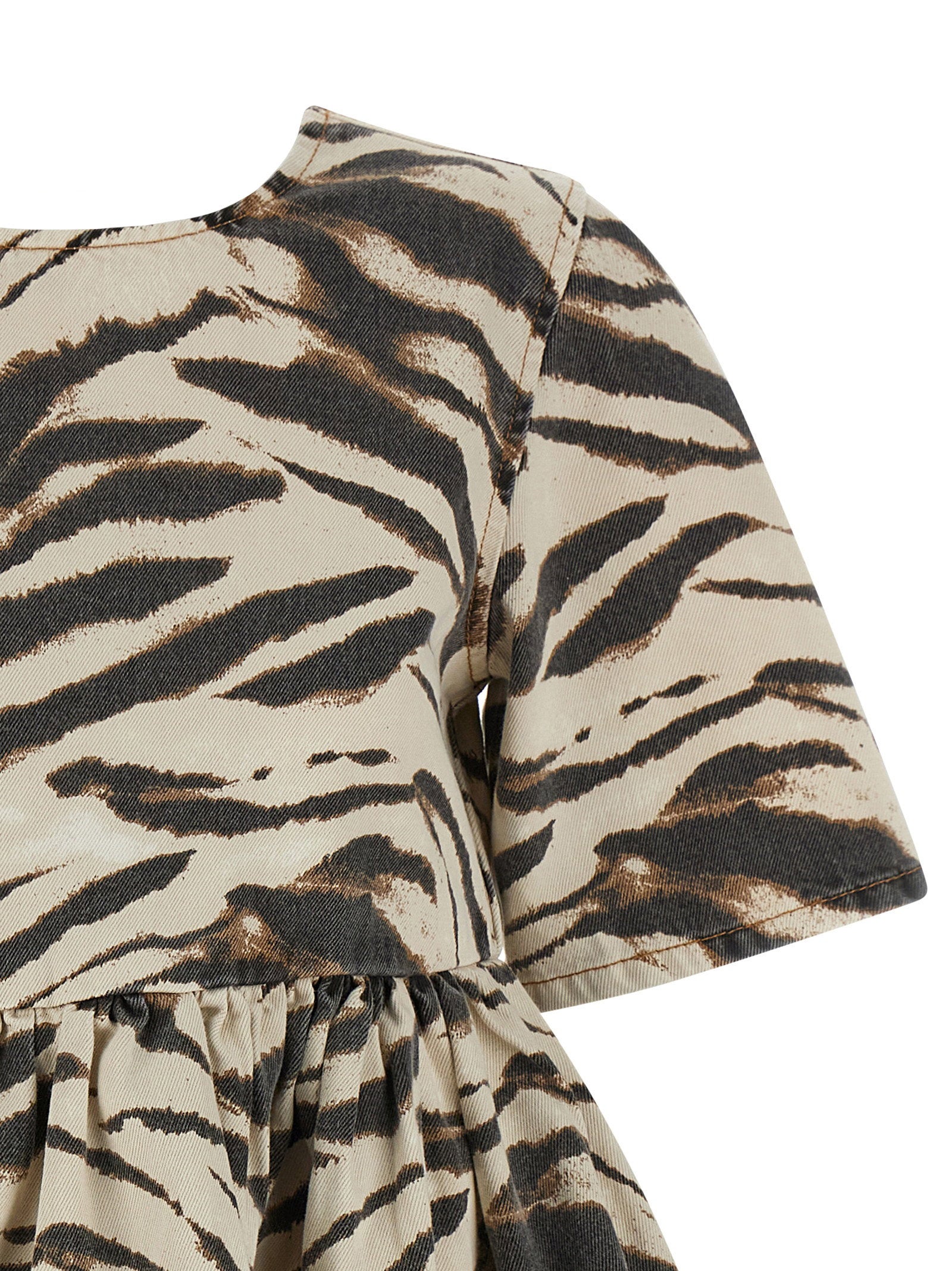 Ganni Zebra Denim Dress – 100% organic cotton - view 3
