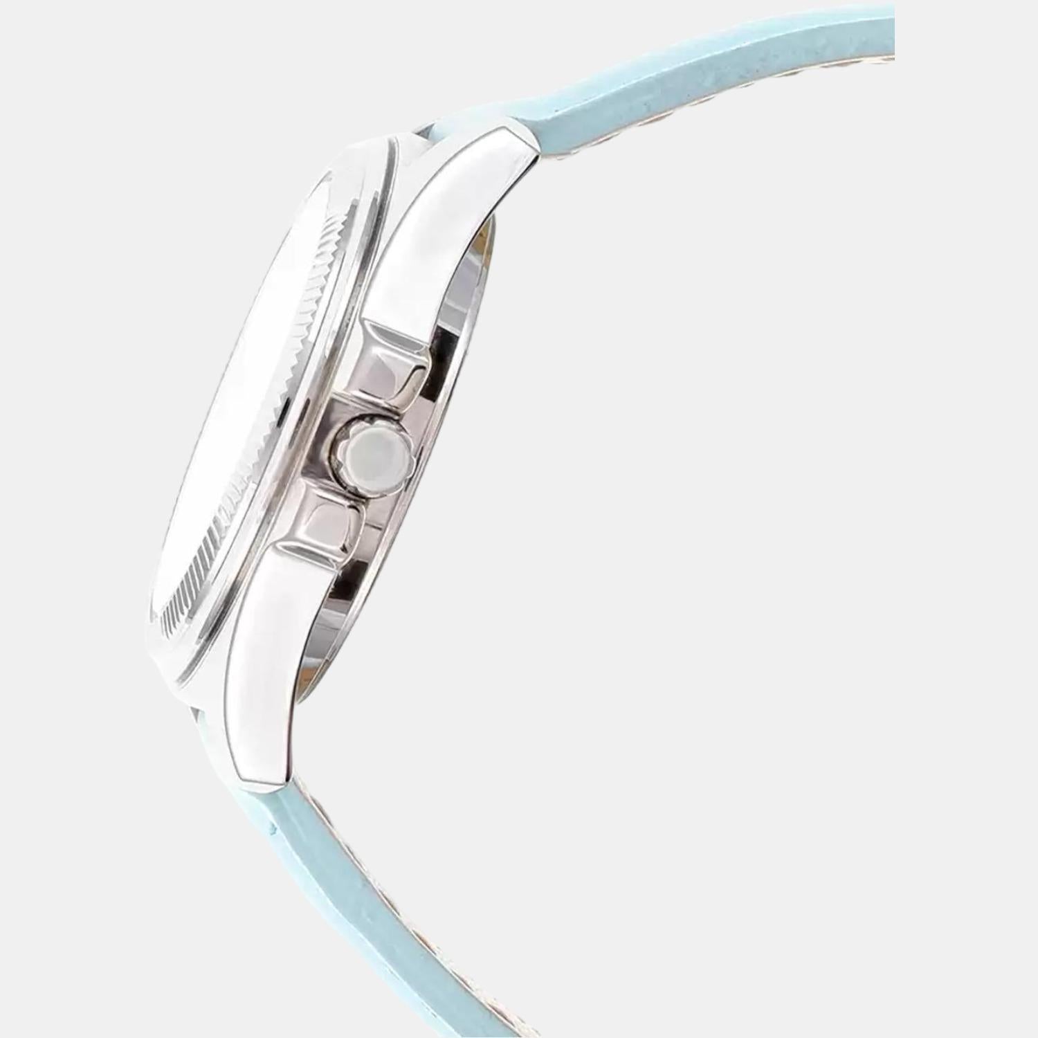 Casio Enticer Women Quartz Blue Dial Chronograph Leather Watch A1579 - view 3