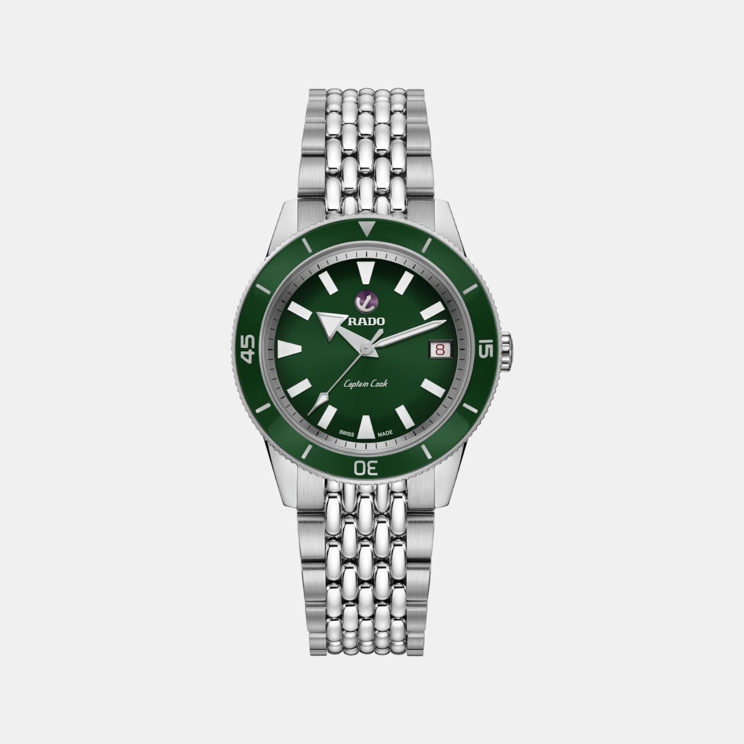 Rado Captain Cook Unisex Automatic Green Dial Analog Stainless Steel Watch R32500323